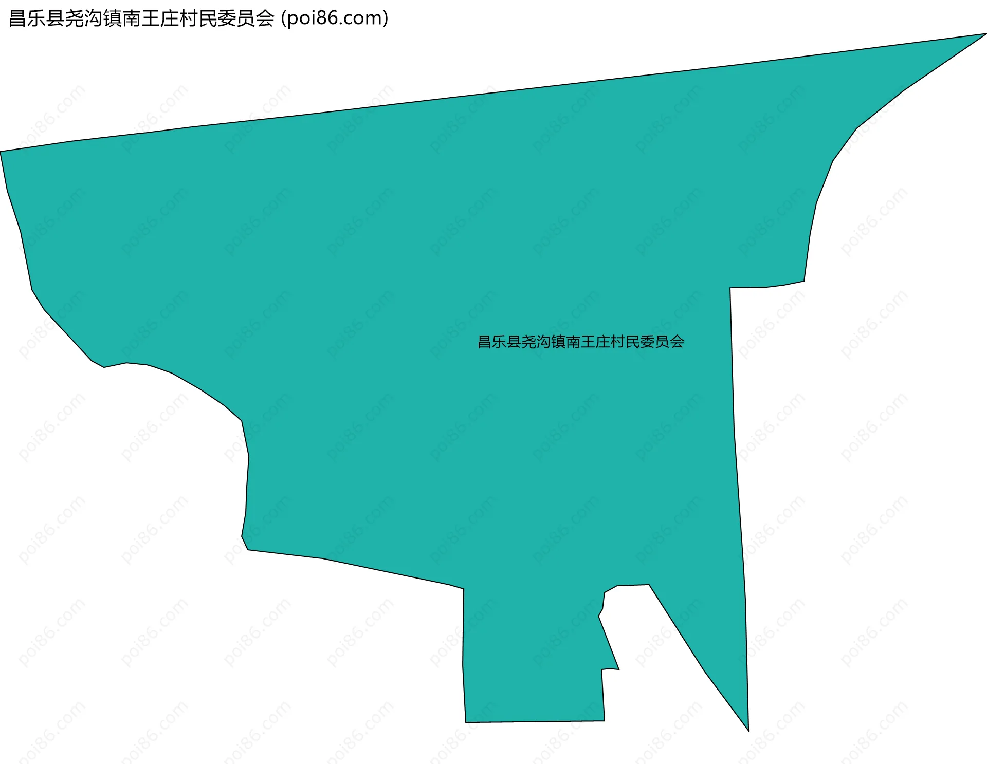 昌乐县尧沟镇南王庄村民委员会边界地图