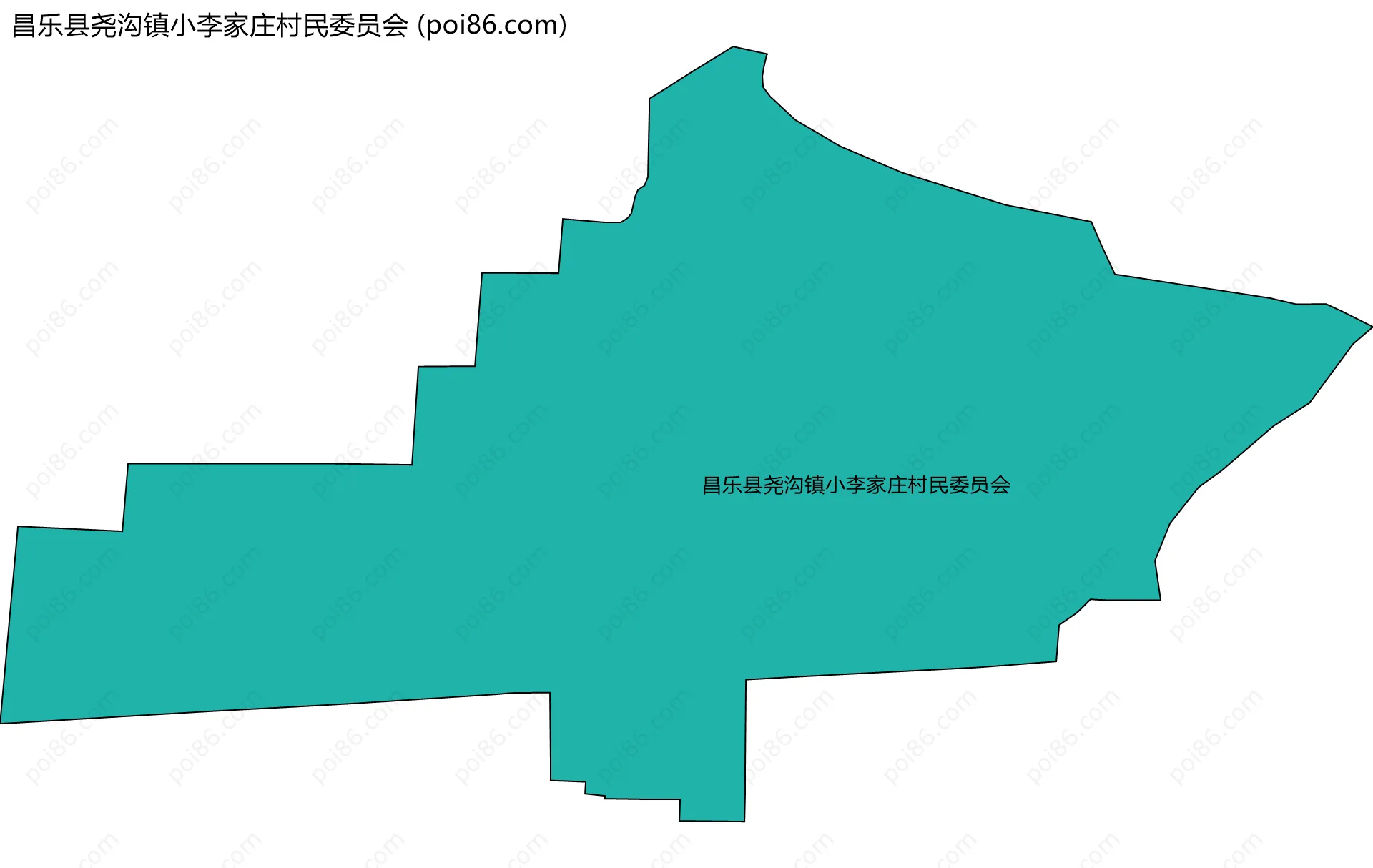 昌乐县尧沟镇小李家庄村民委员会边界地图