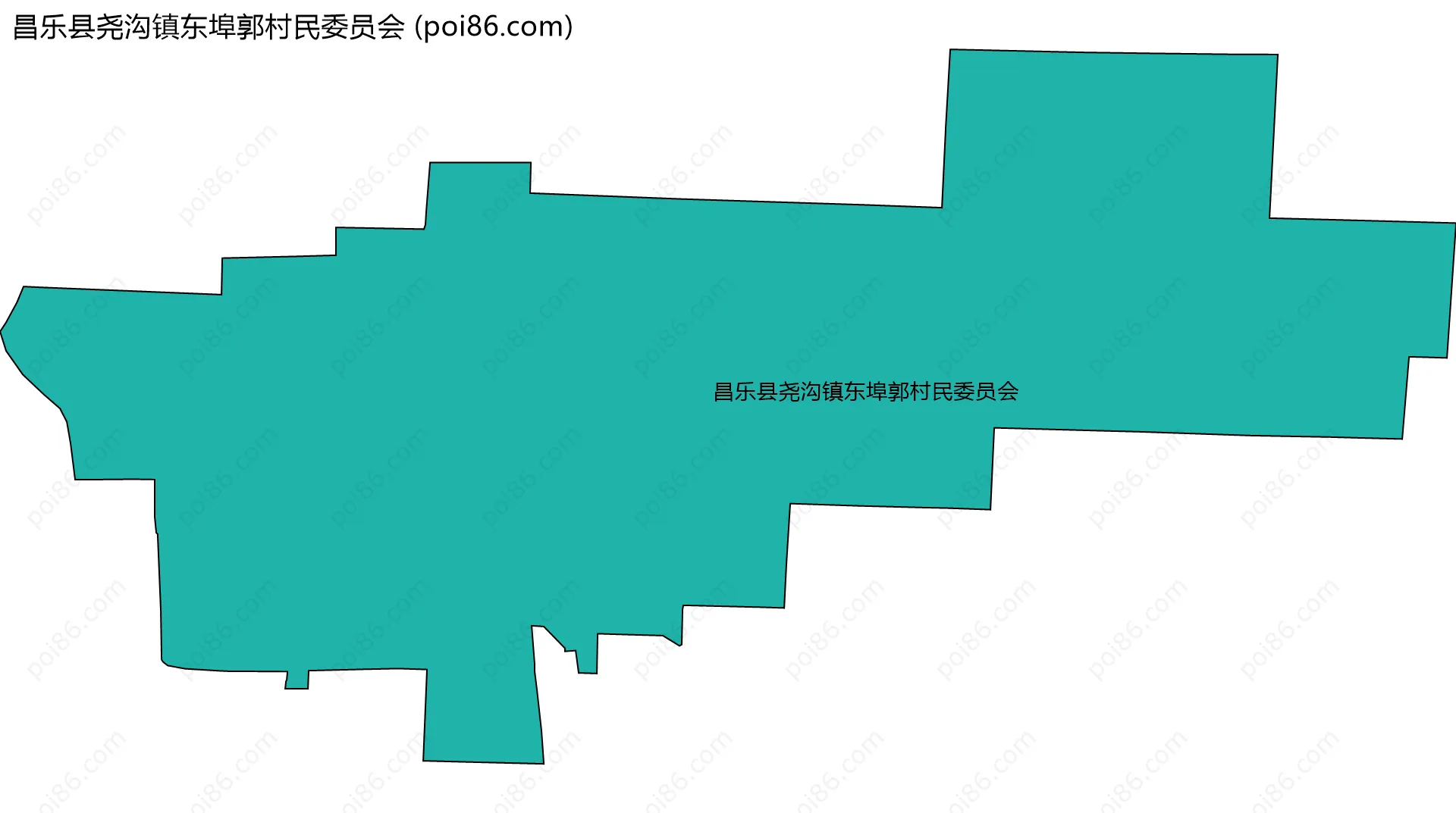 昌乐县尧沟镇东埠郭村民委员会边界地图