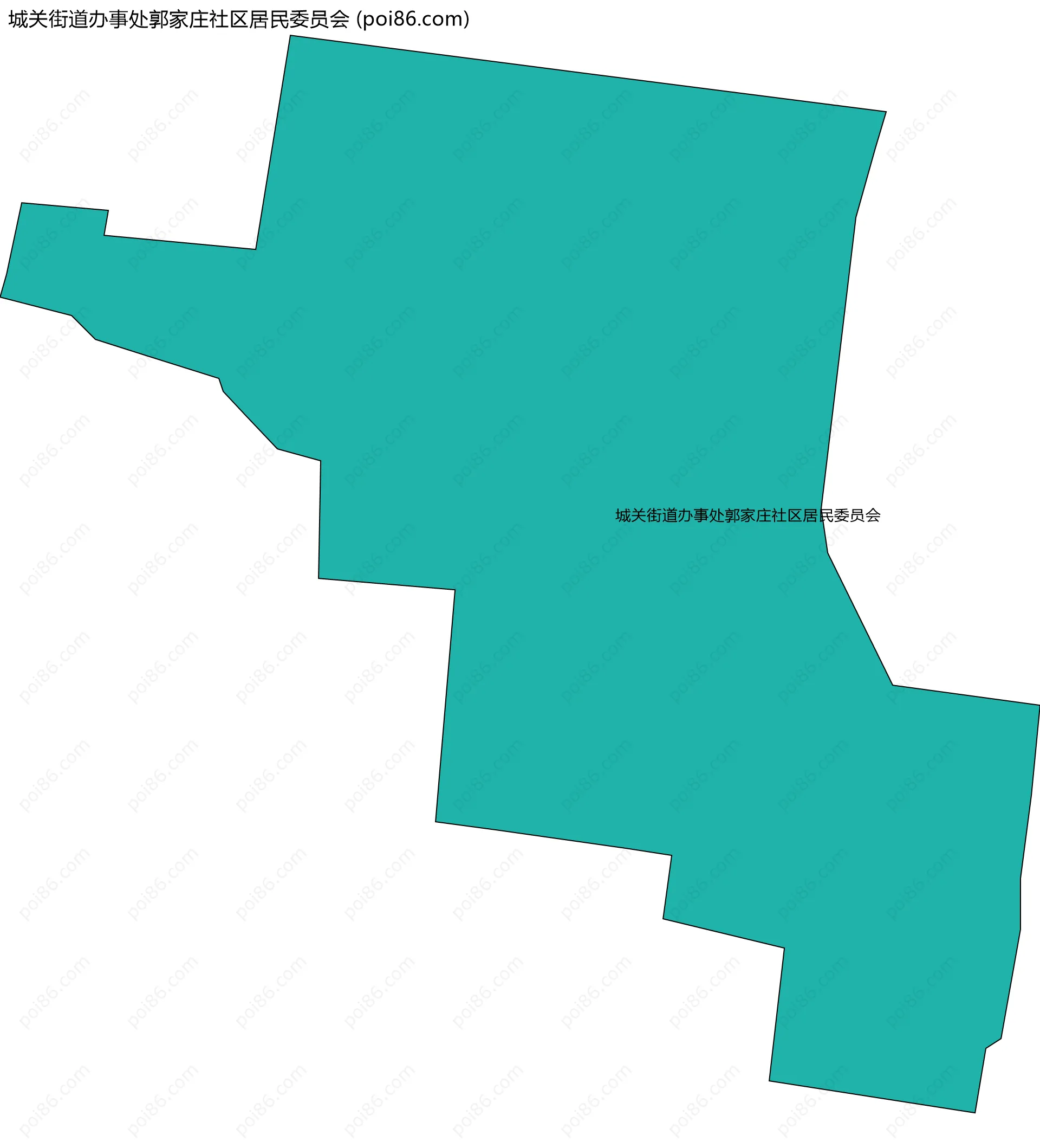城关街道办事处郭家庄社区居民委员会边界地图