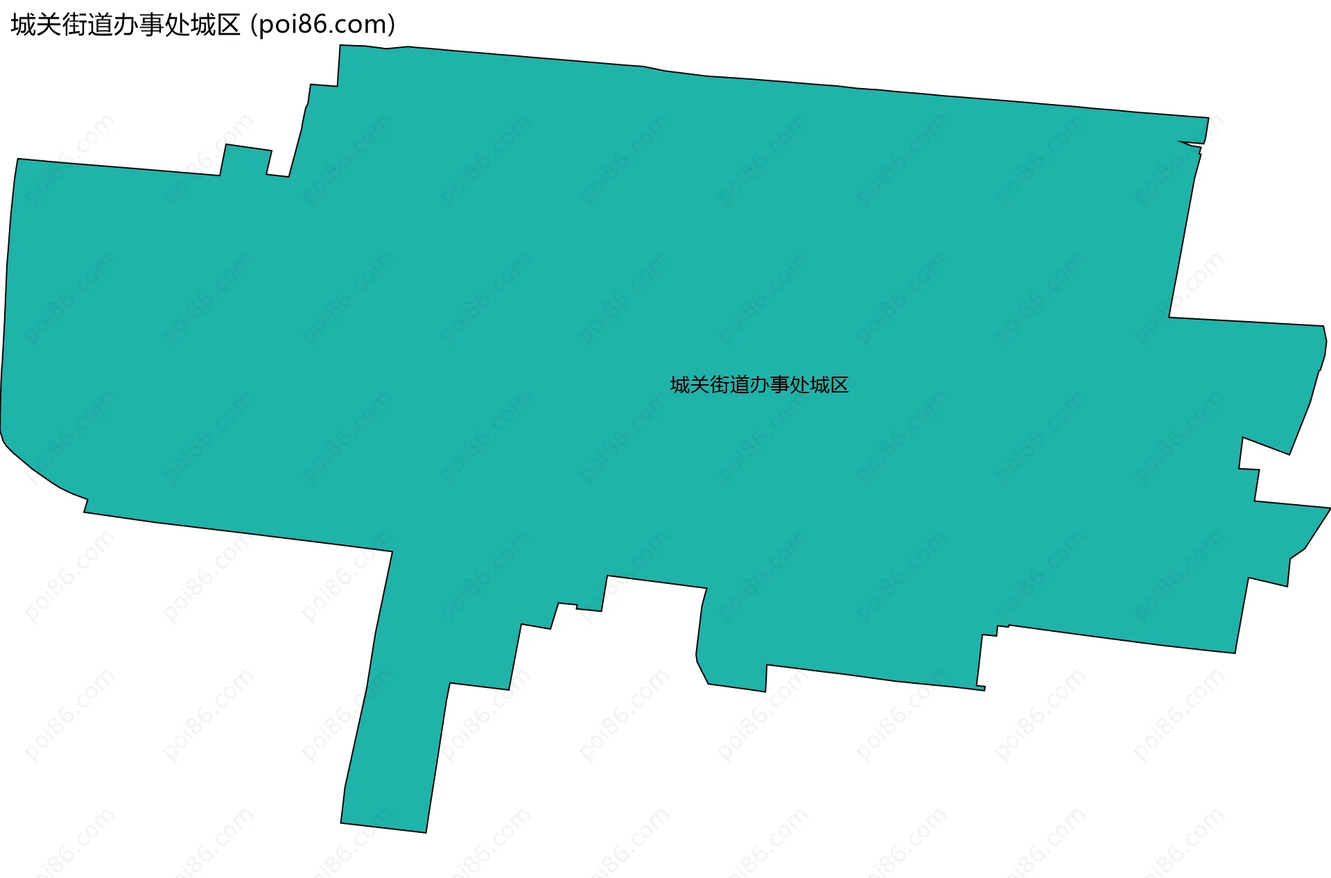 城关街道办事处城区边界地图