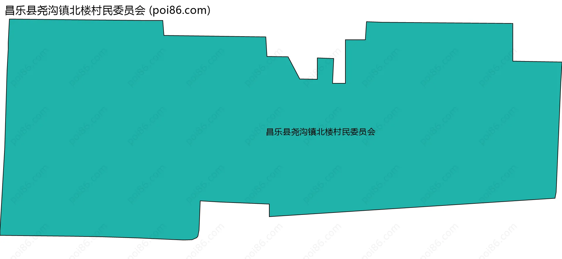 昌乐县尧沟镇北楼村民委员会边界地图