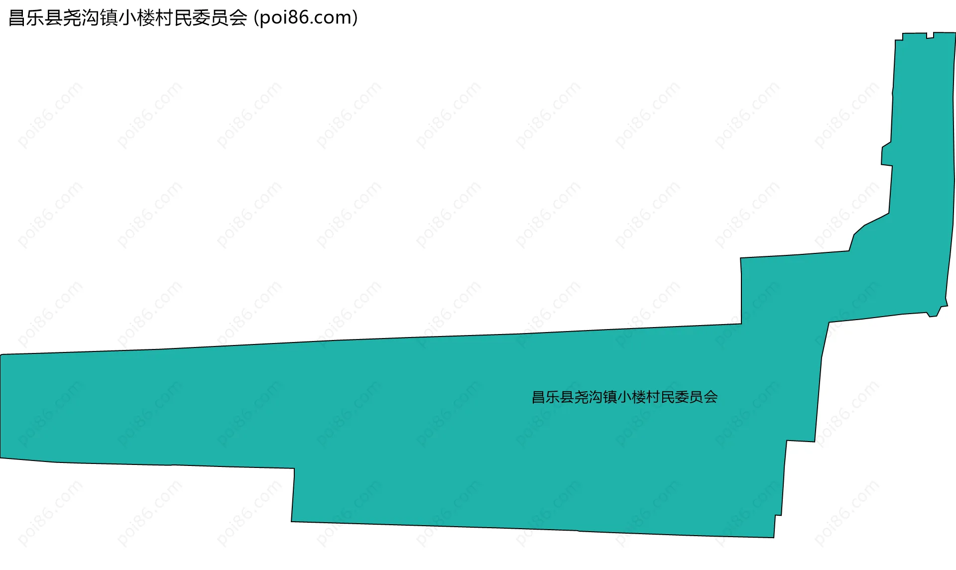 昌乐县尧沟镇小楼村民委员会边界地图