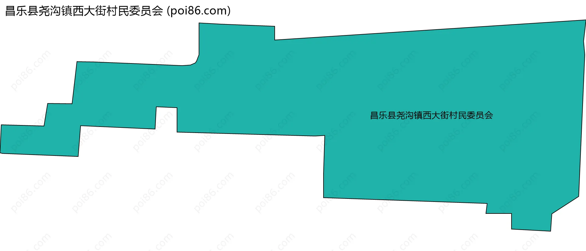 昌乐县尧沟镇西大街村民委员会边界地图