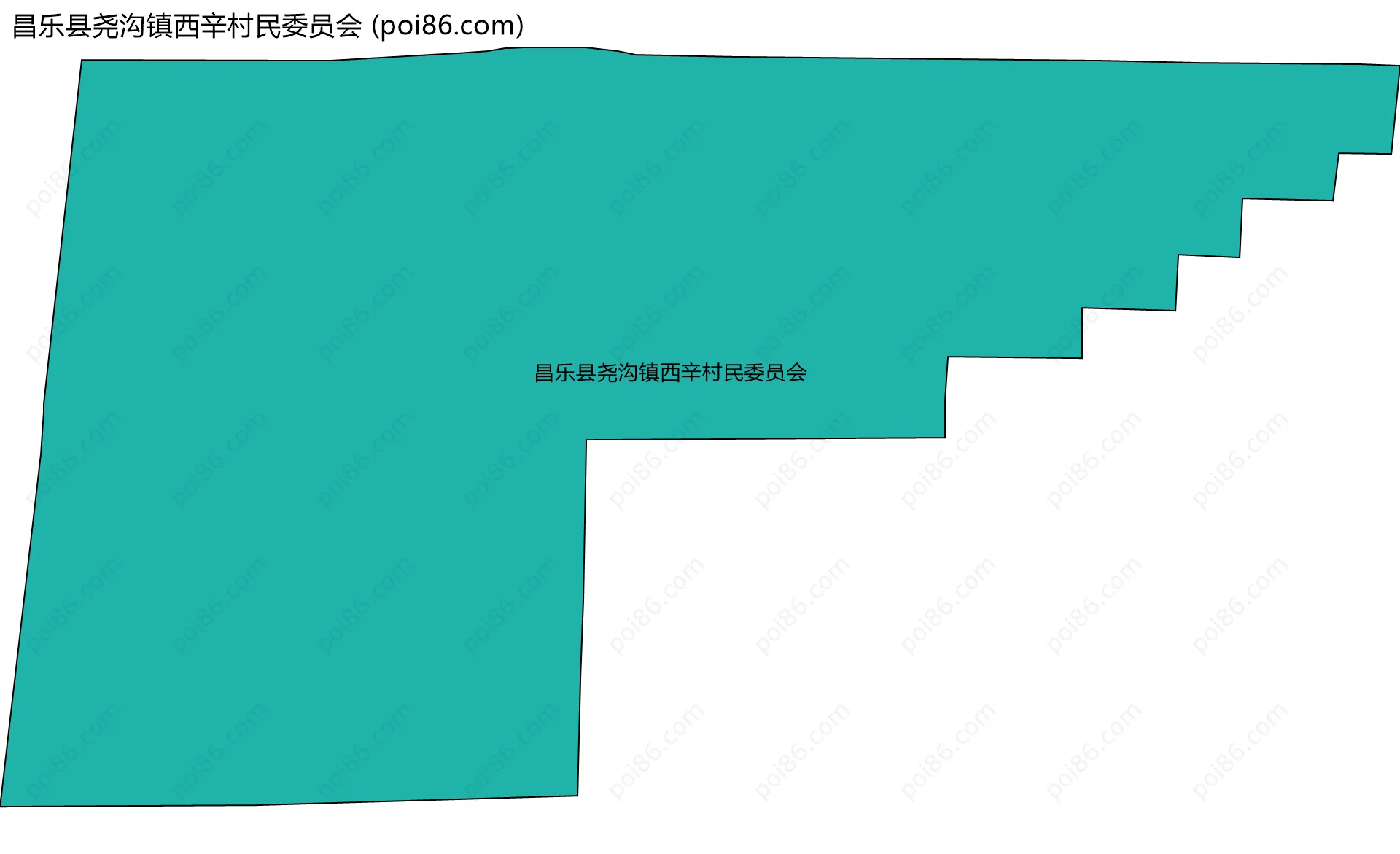 昌乐县尧沟镇西辛村民委员会边界地图
