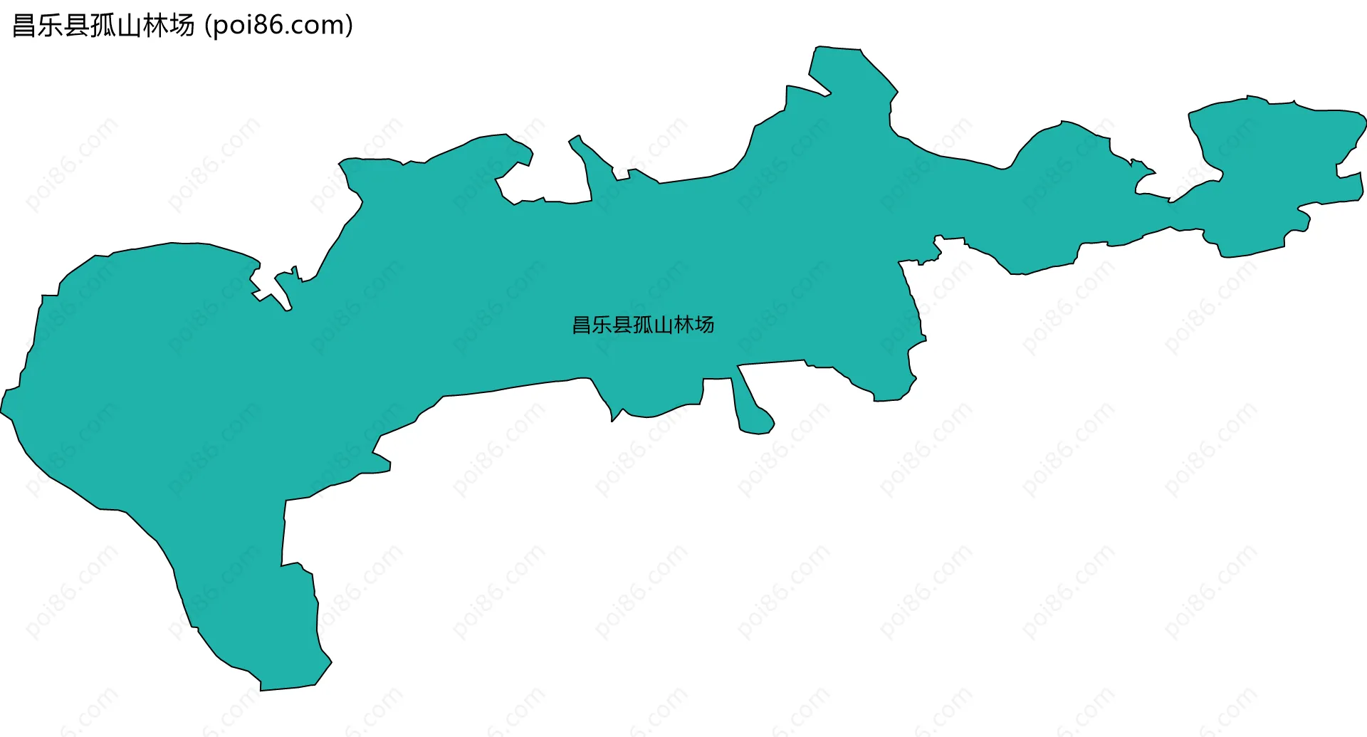 昌乐县孤山林场边界地图