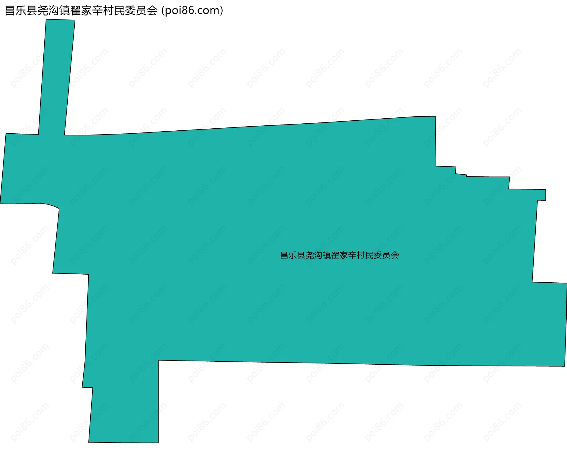 昌乐县尧沟镇翟家辛村民委员会边界地图