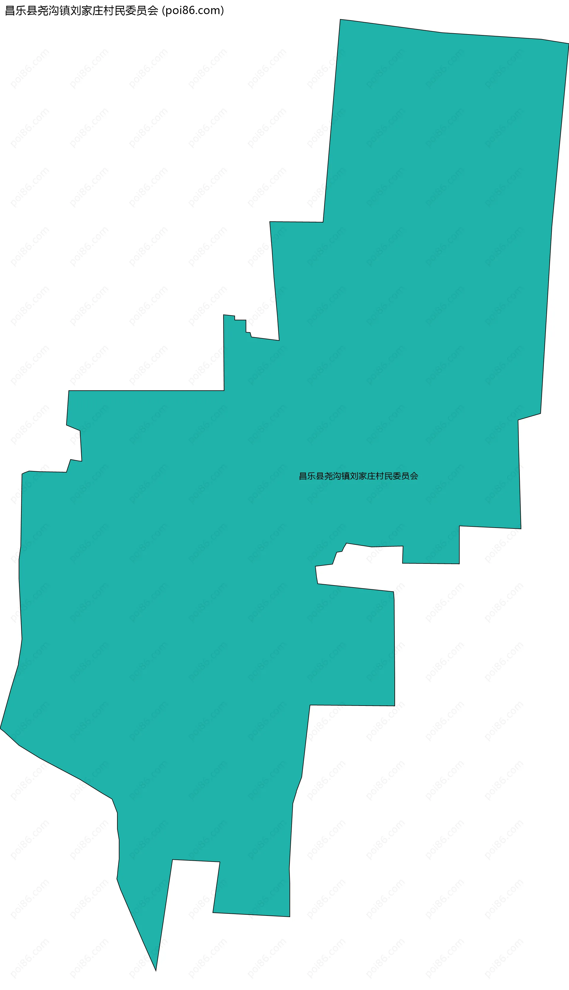 昌乐县尧沟镇刘家庄村民委员会边界地图