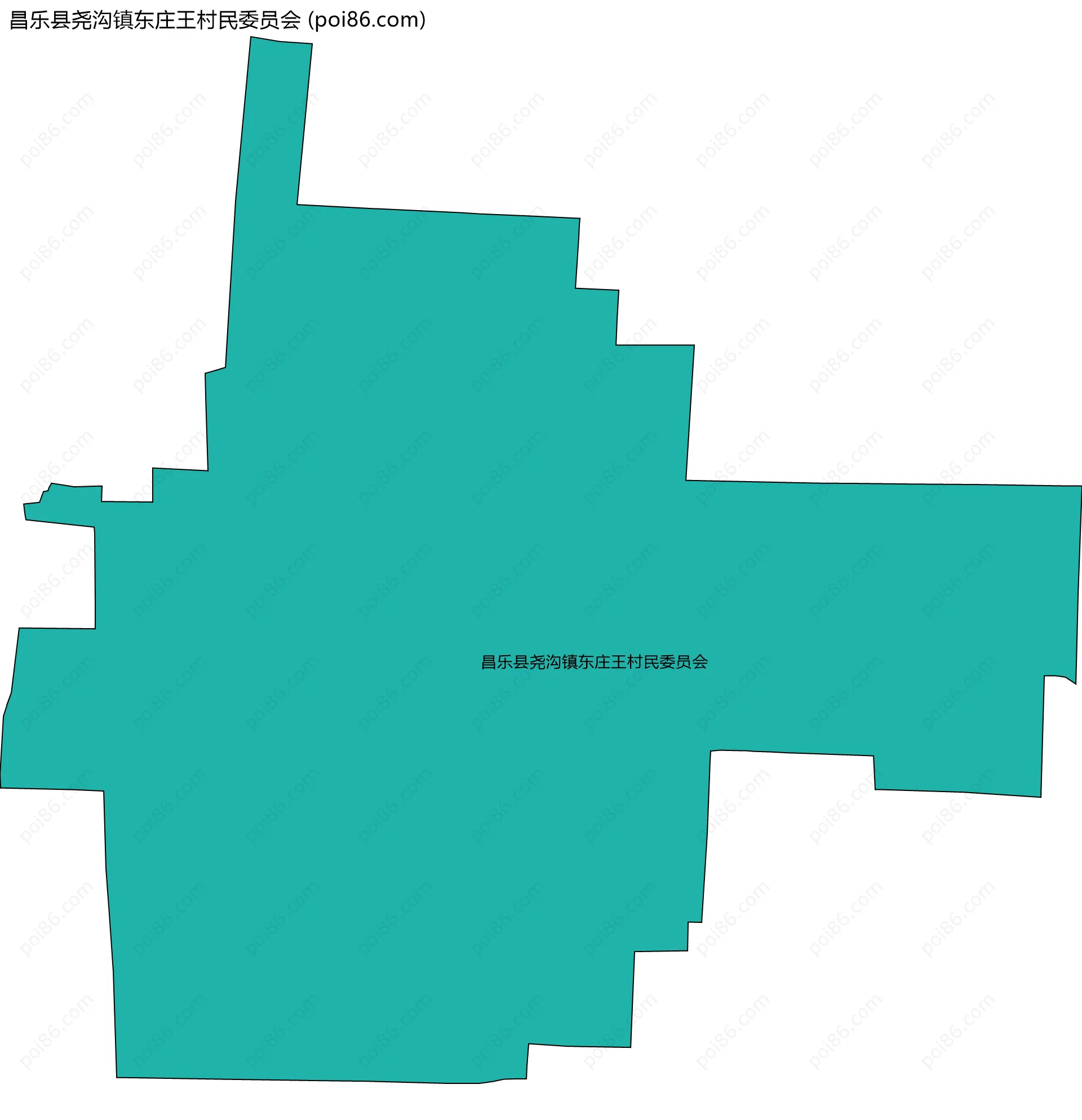 昌乐县尧沟镇东庄王村民委员会边界地图