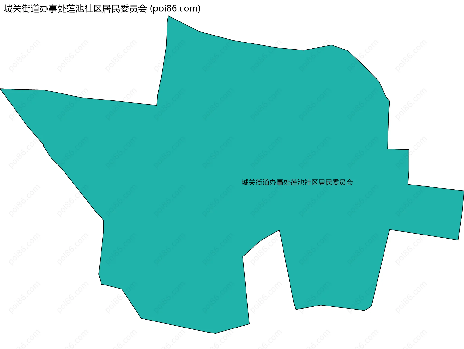 城关街道办事处莲池社区居民委员会边界地图