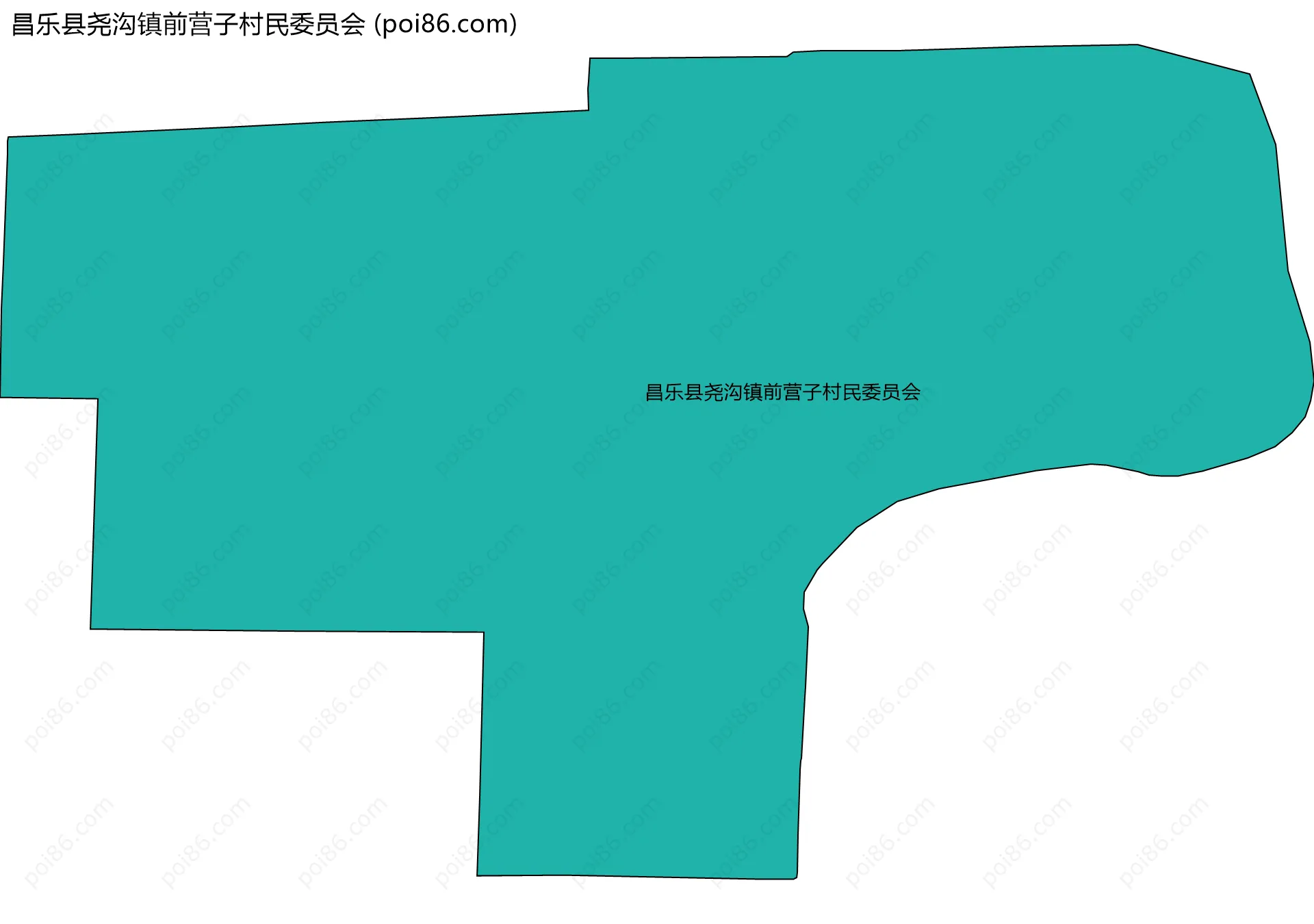 昌乐县尧沟镇前营子村民委员会边界地图