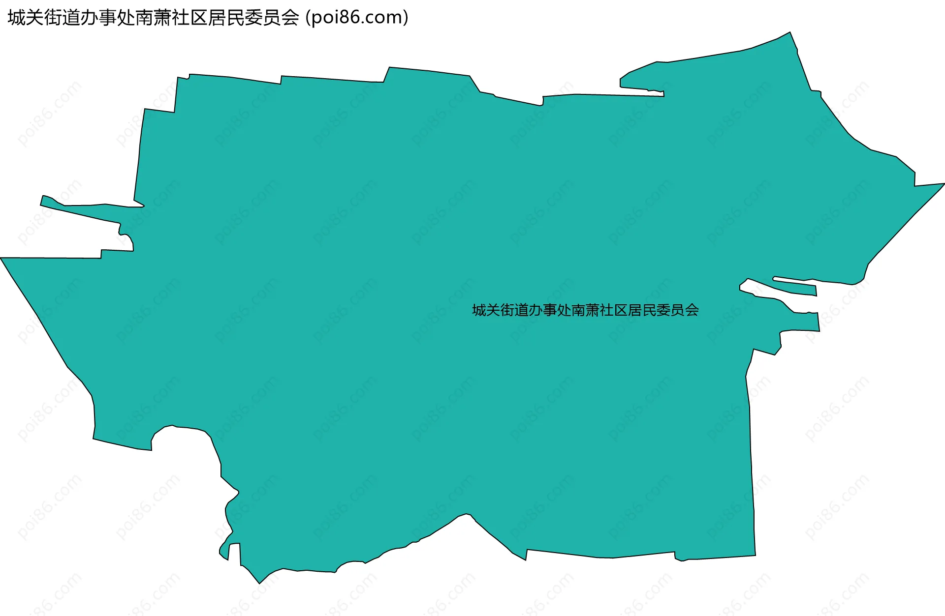 城关街道办事处南萧社区居民委员会边界地图