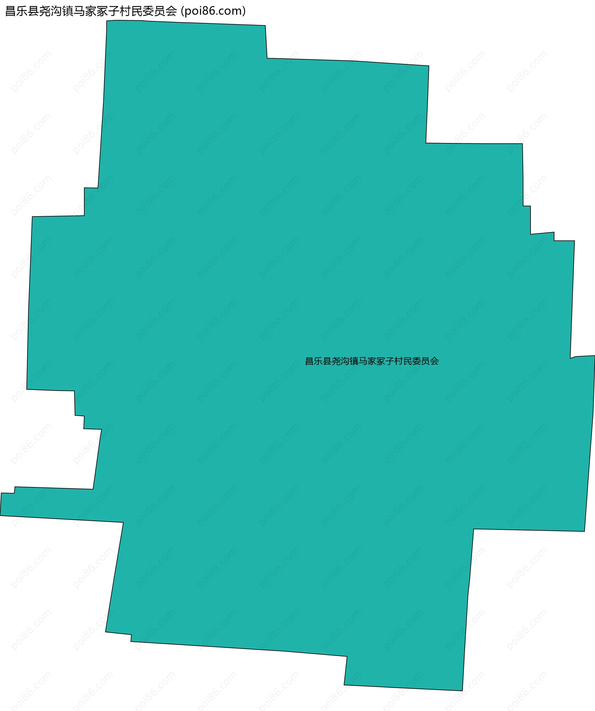 昌乐县尧沟镇马家冢子村民委员会边界地图