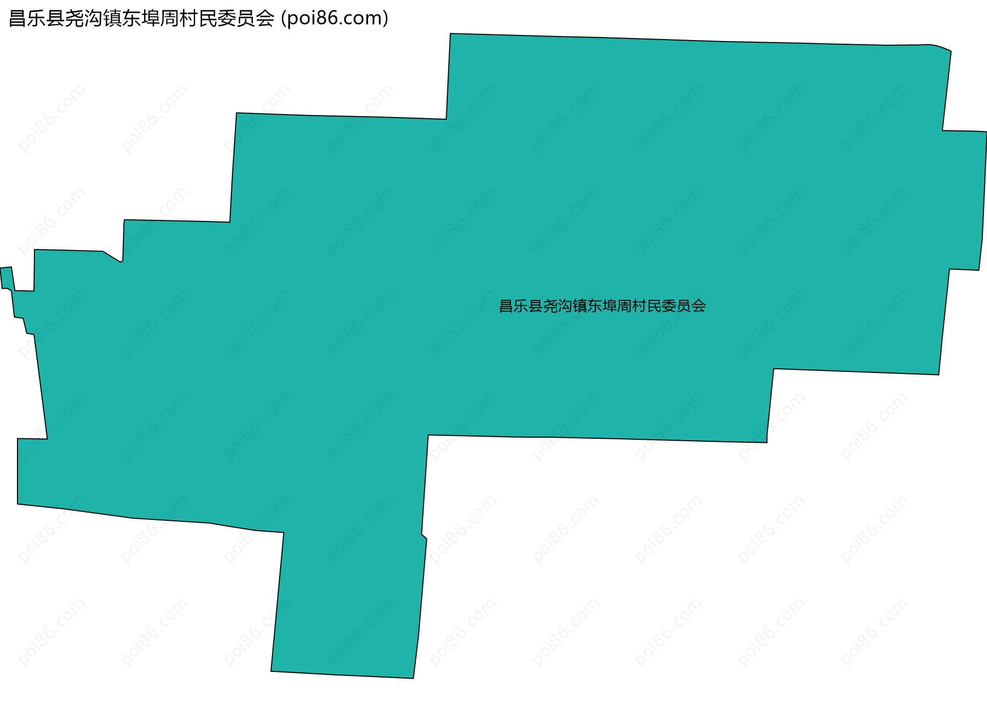 昌乐县尧沟镇东埠周村民委员会边界地图