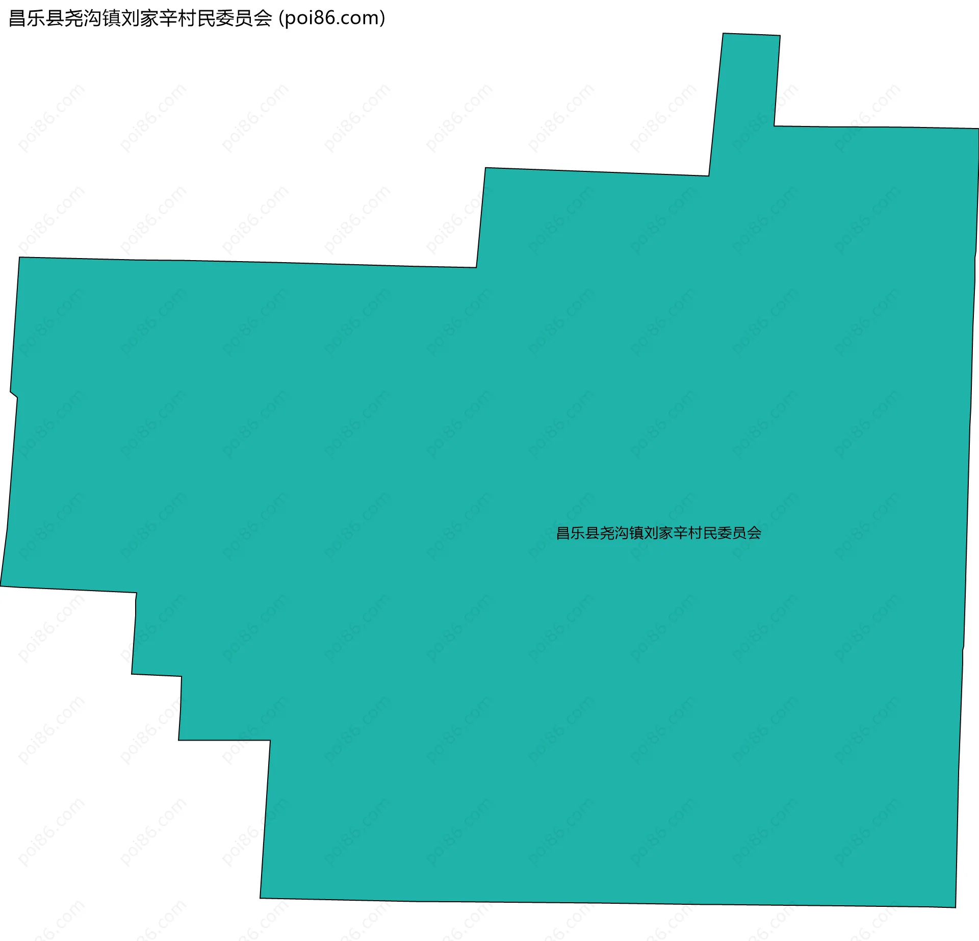 昌乐县尧沟镇刘家辛村民委员会边界地图