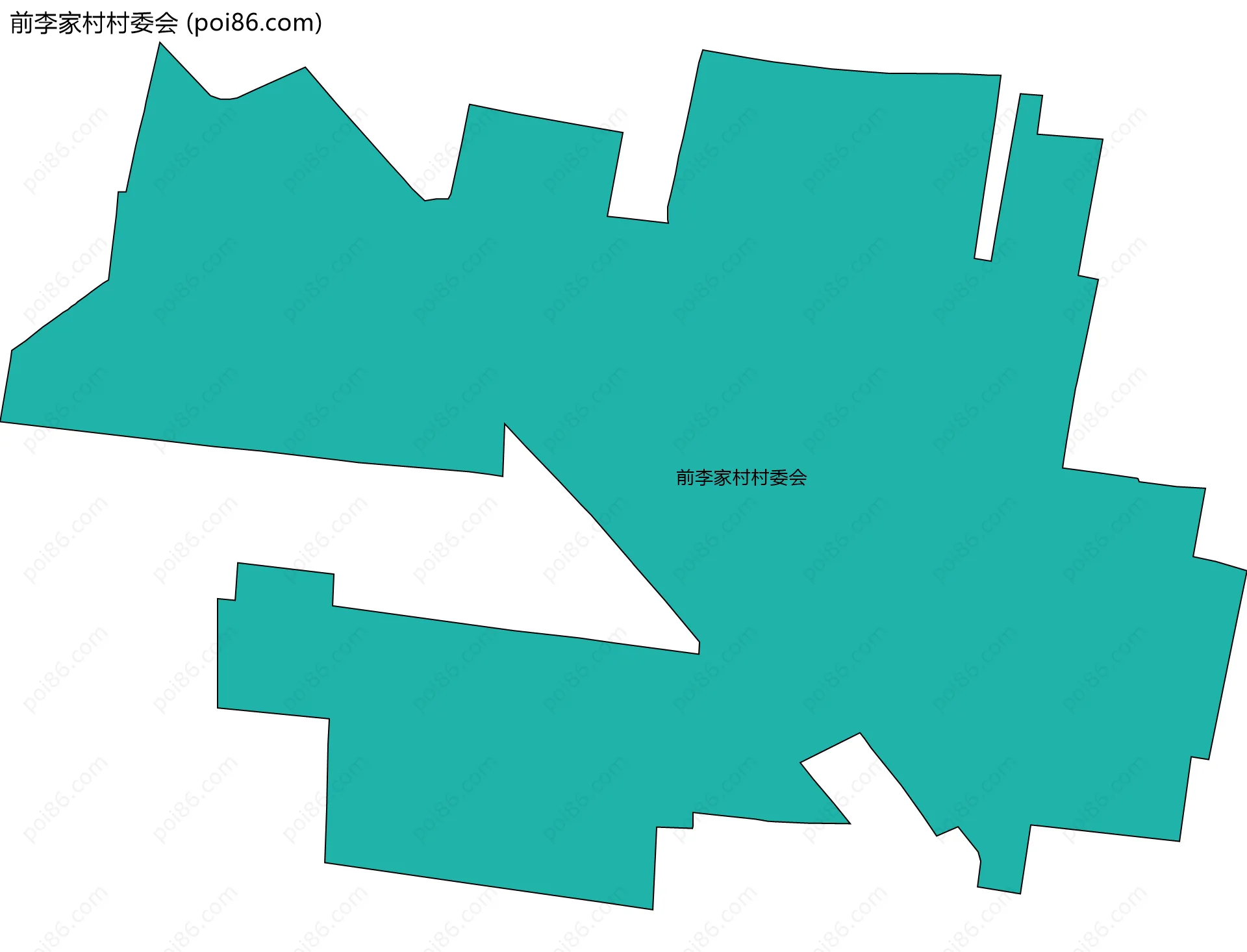 前李家村村委会边界地图