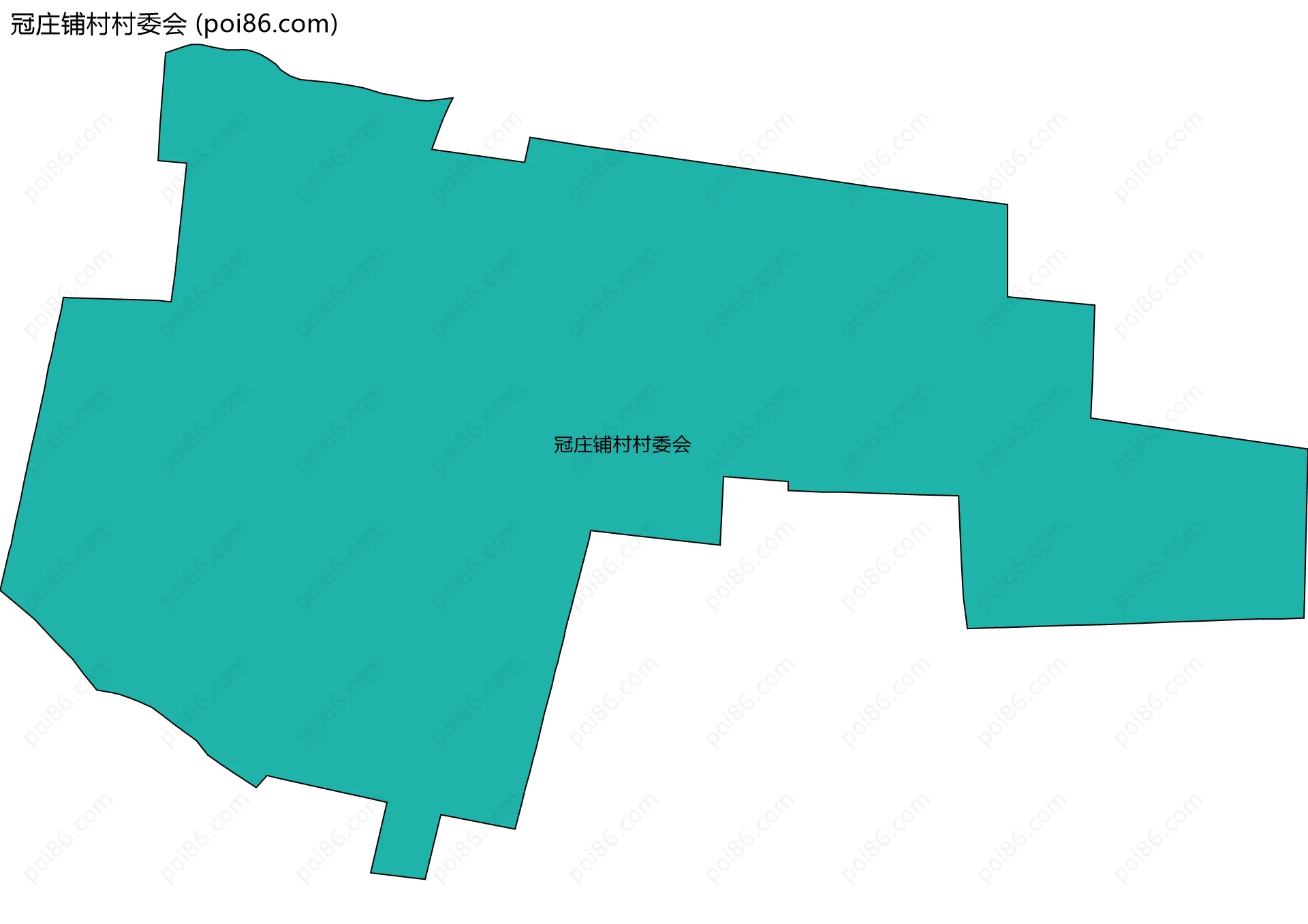 冠庄铺村村委会边界地图