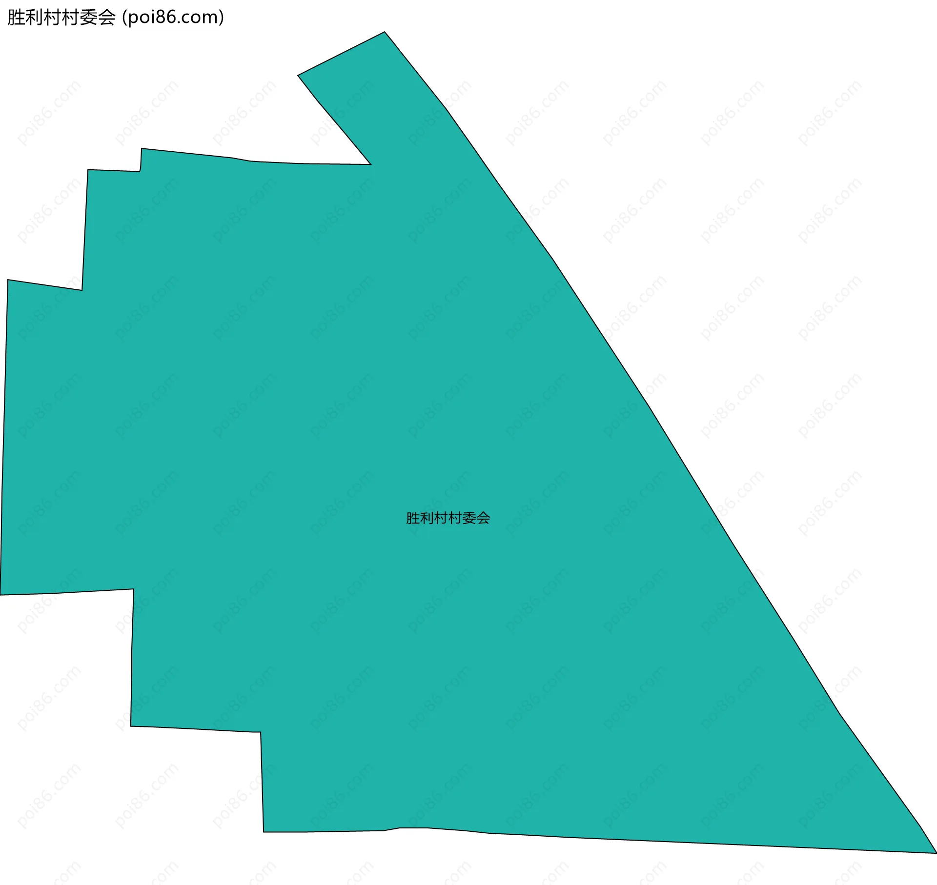 胜利村村委会边界地图