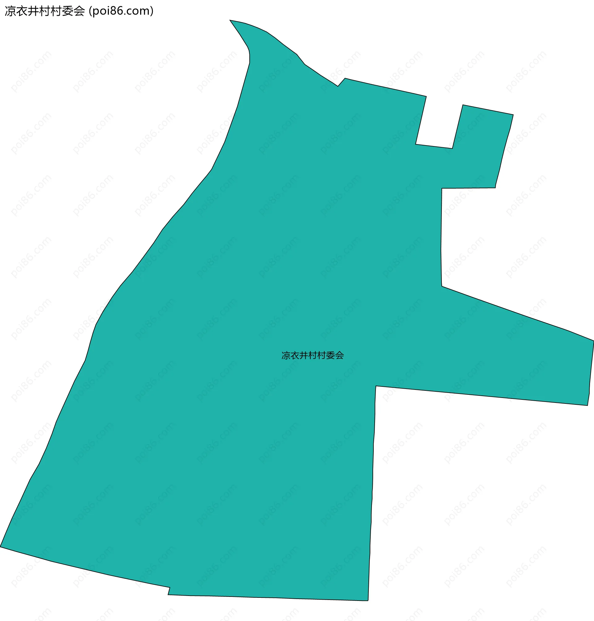 凉衣井村村委会边界地图