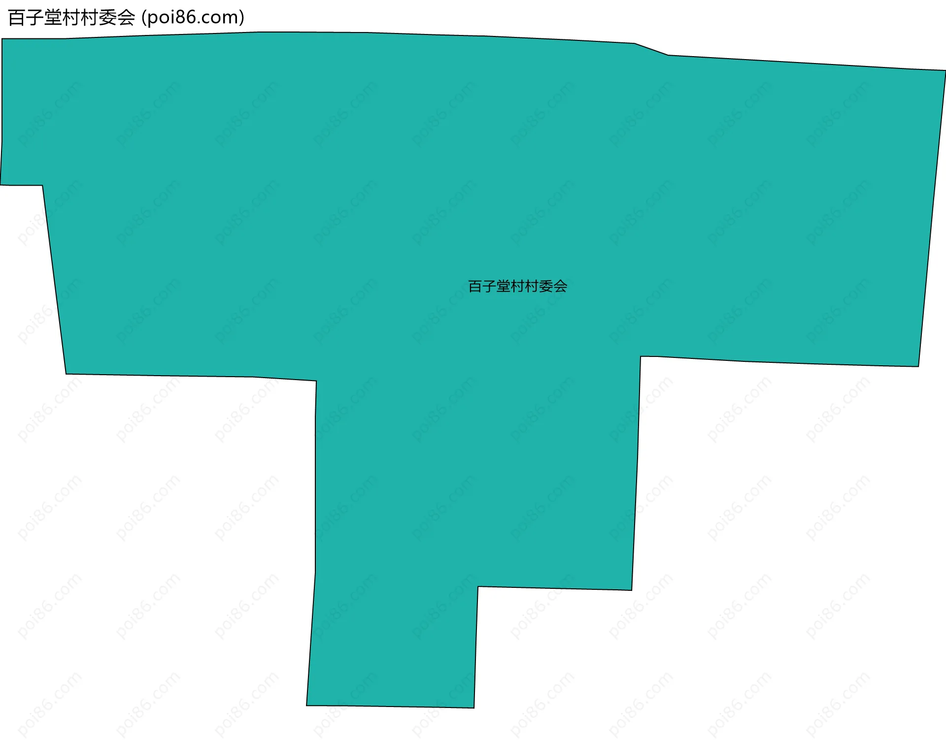百子堂村村委会边界地图