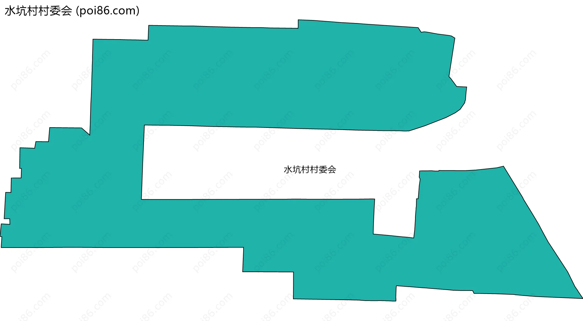 水坑村村委会边界地图