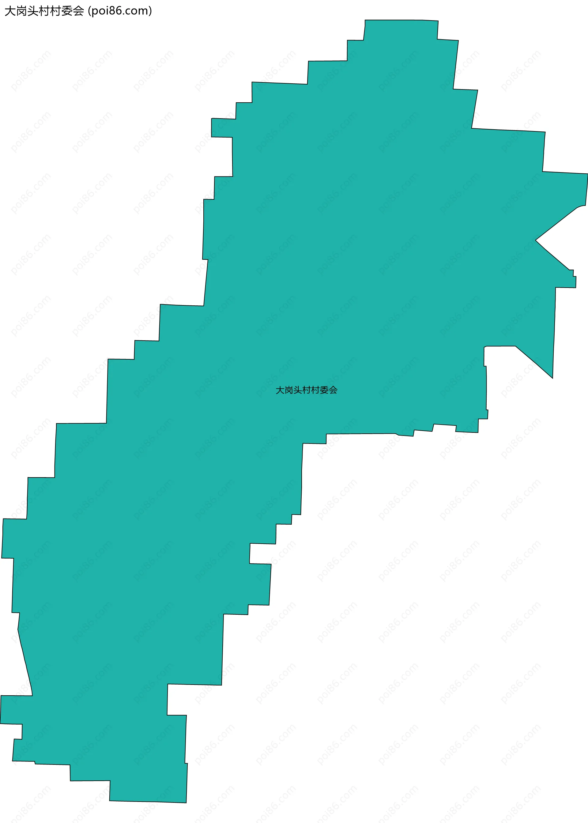 大岗头村村委会边界地图