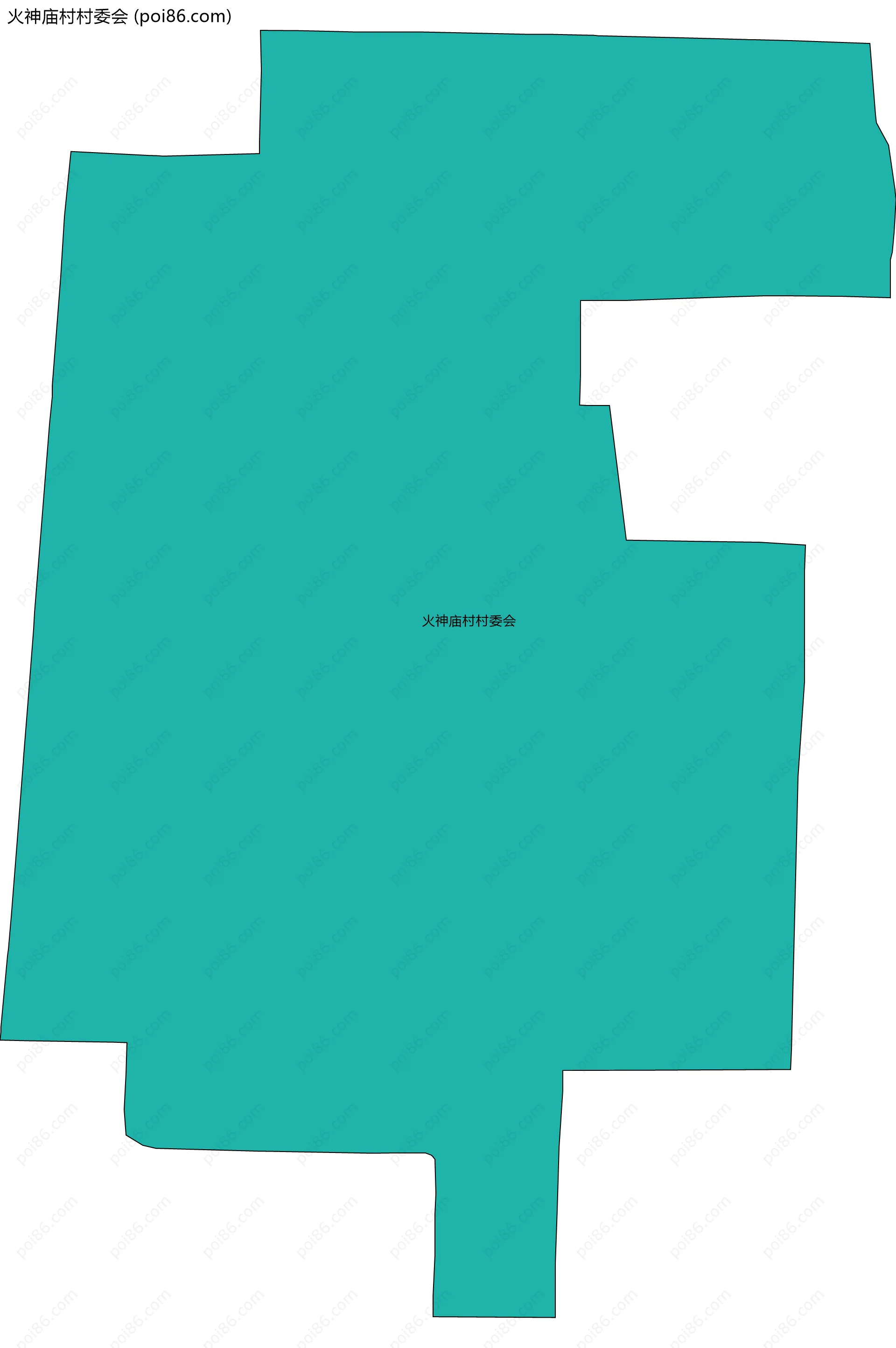 火神庙村村委会边界地图