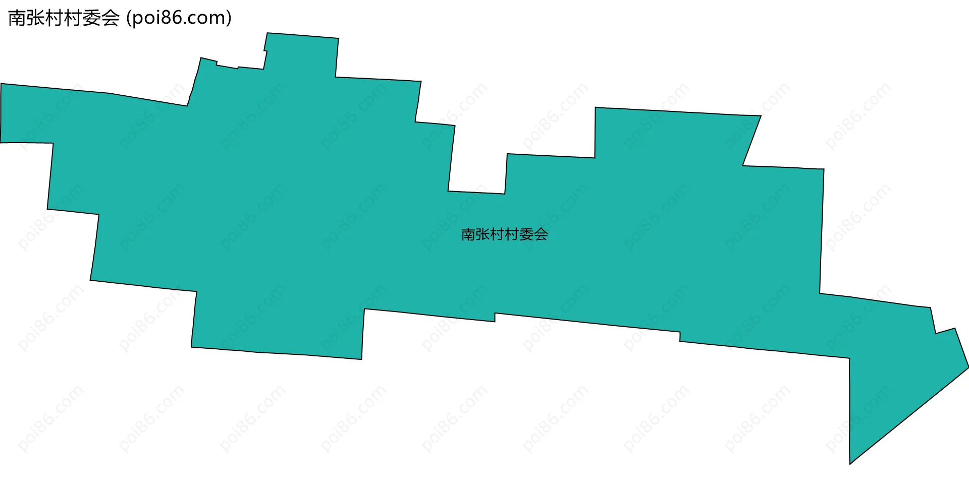 南张村村委会边界地图