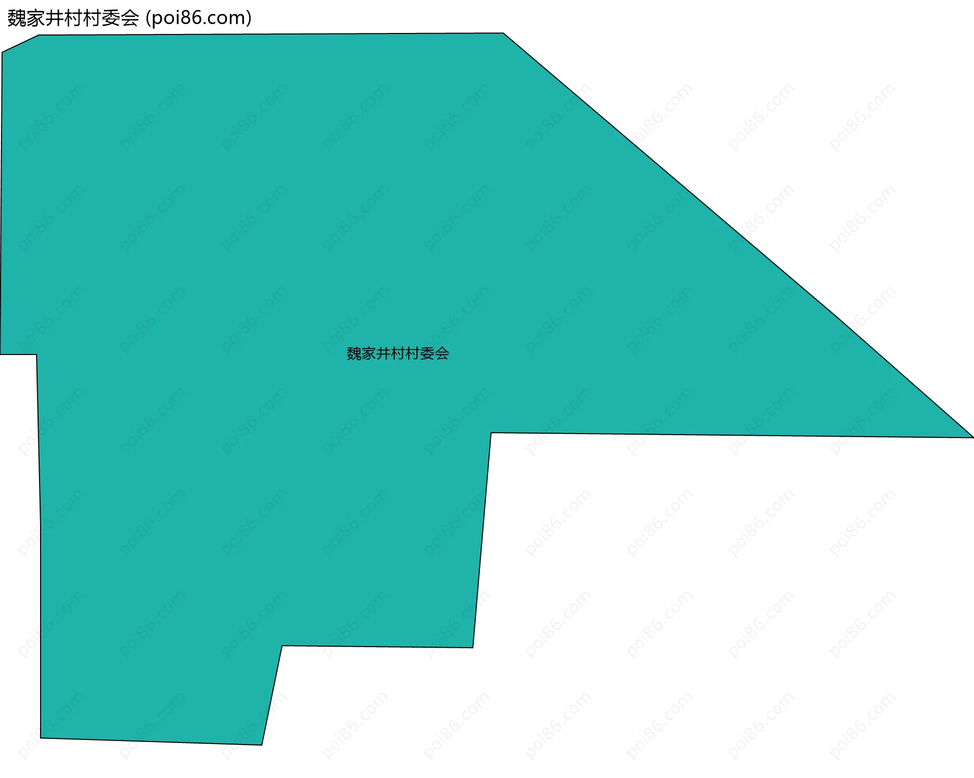 魏家井村村委会边界地图