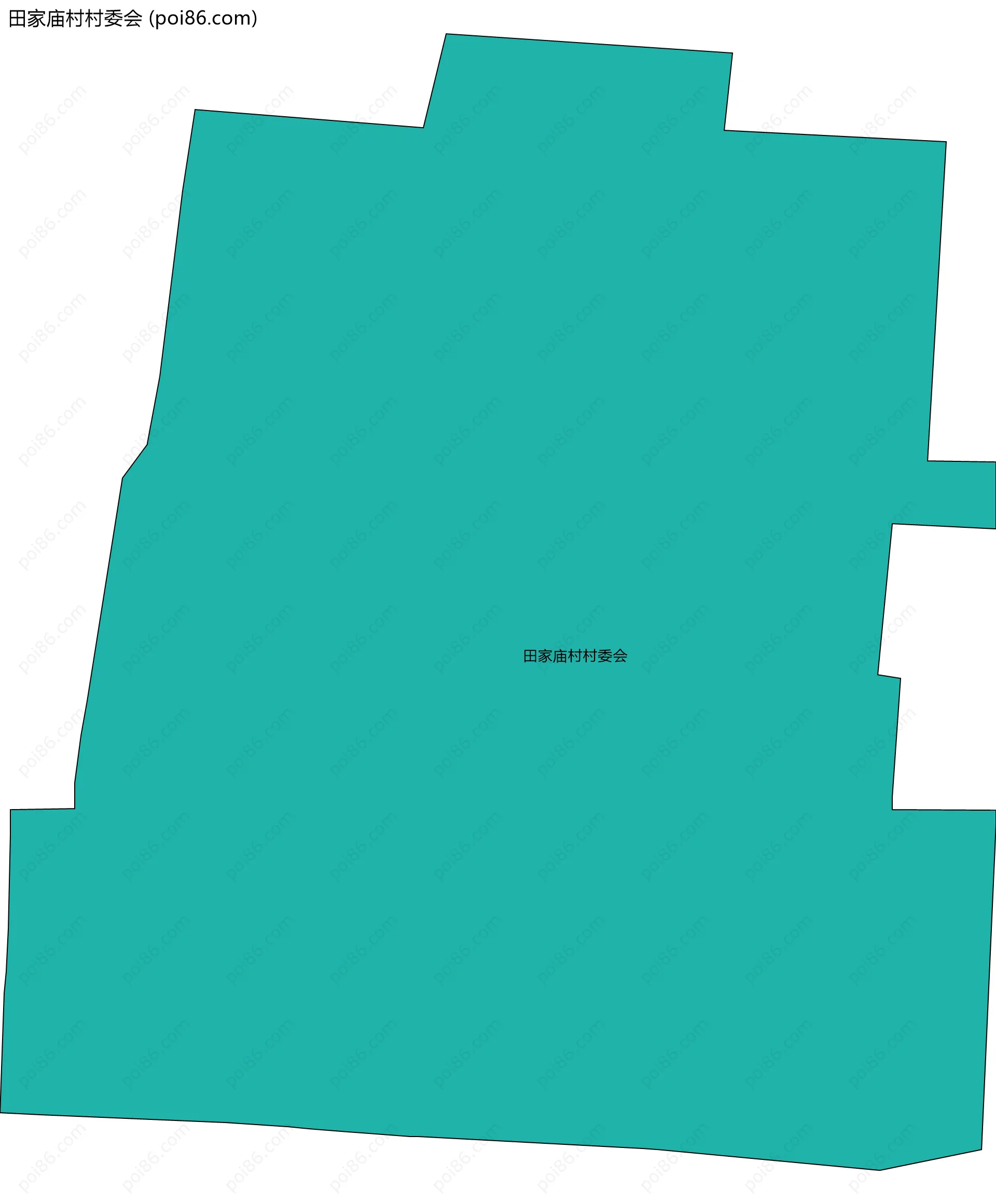 田家庙村村委会边界地图