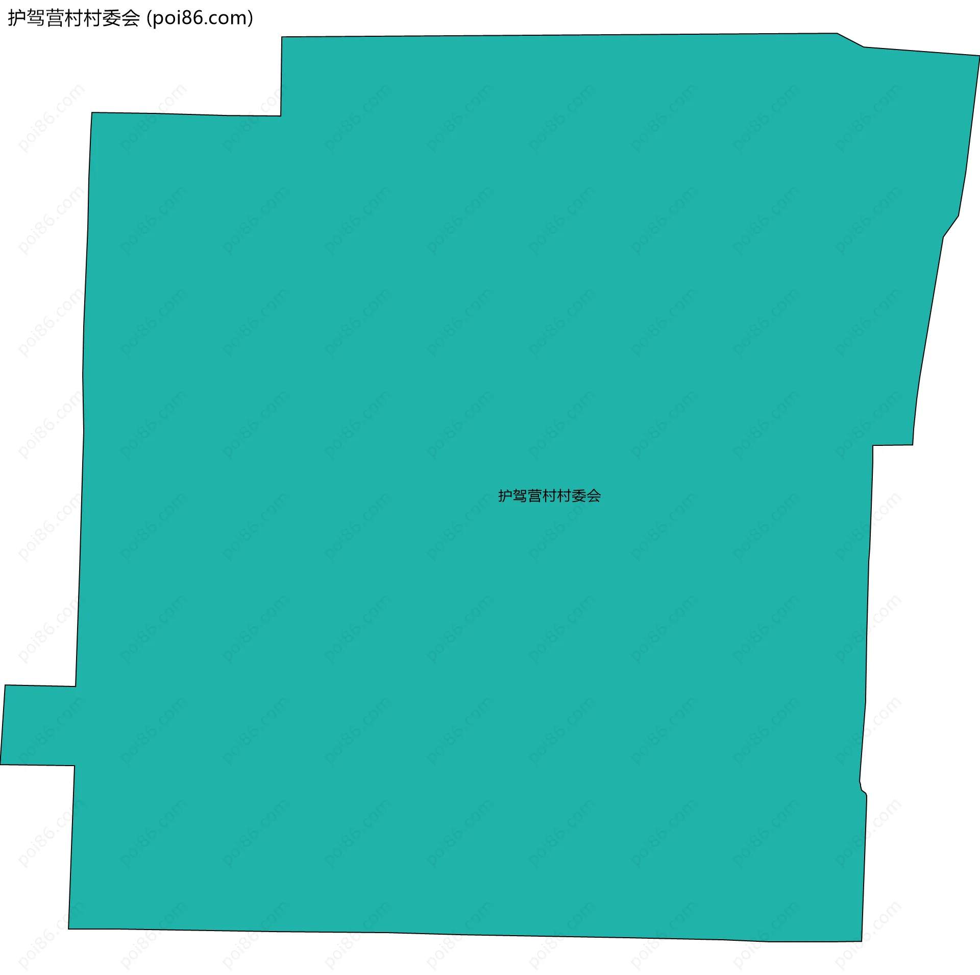 护驾营村村委会边界地图