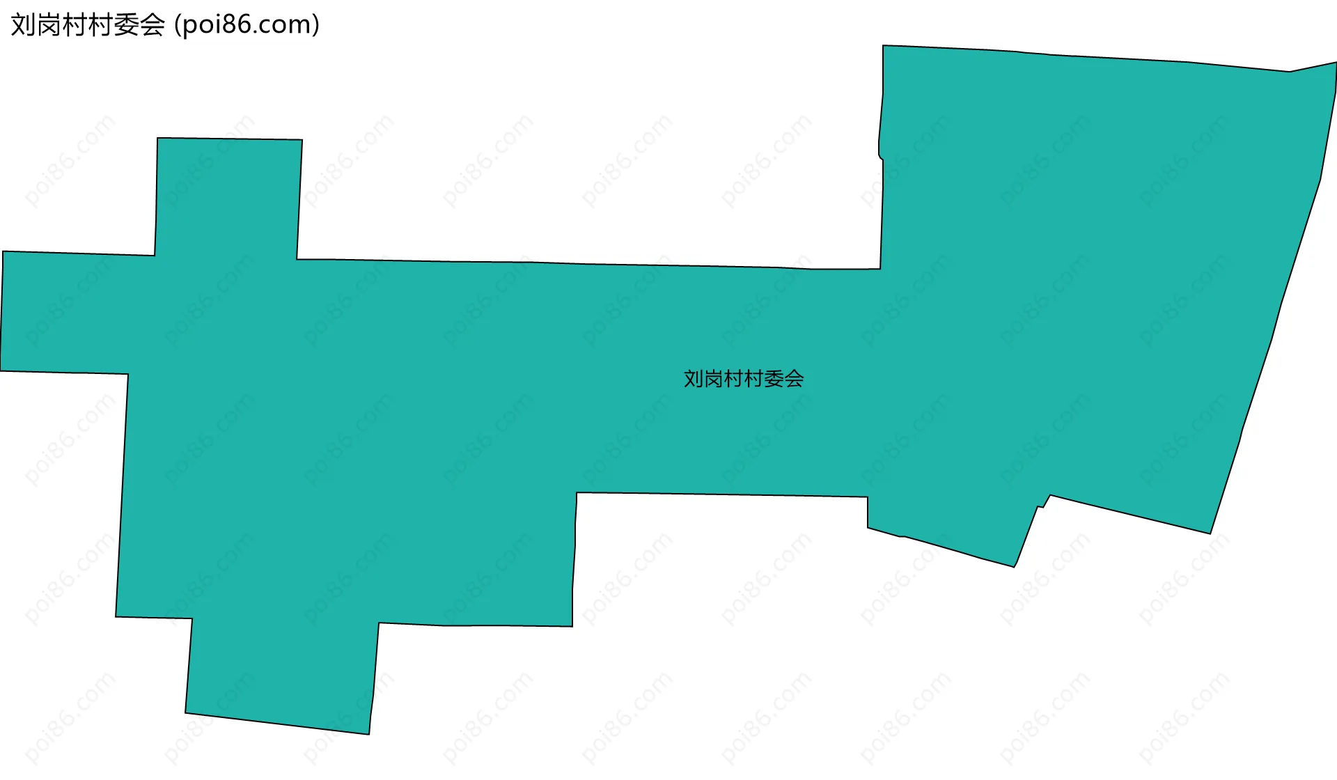 刘岗村村委会边界地图