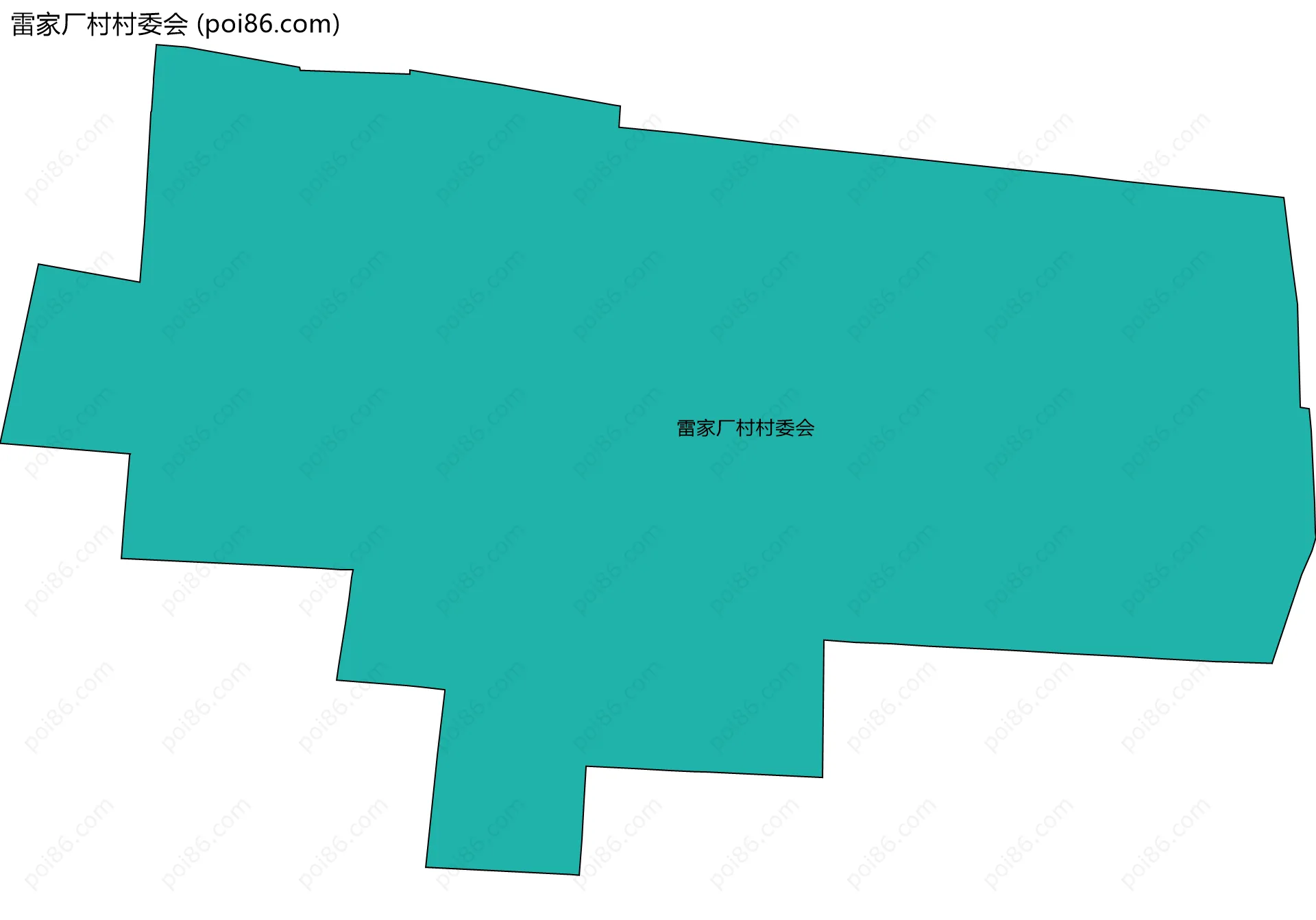 雷家厂村村委会边界地图