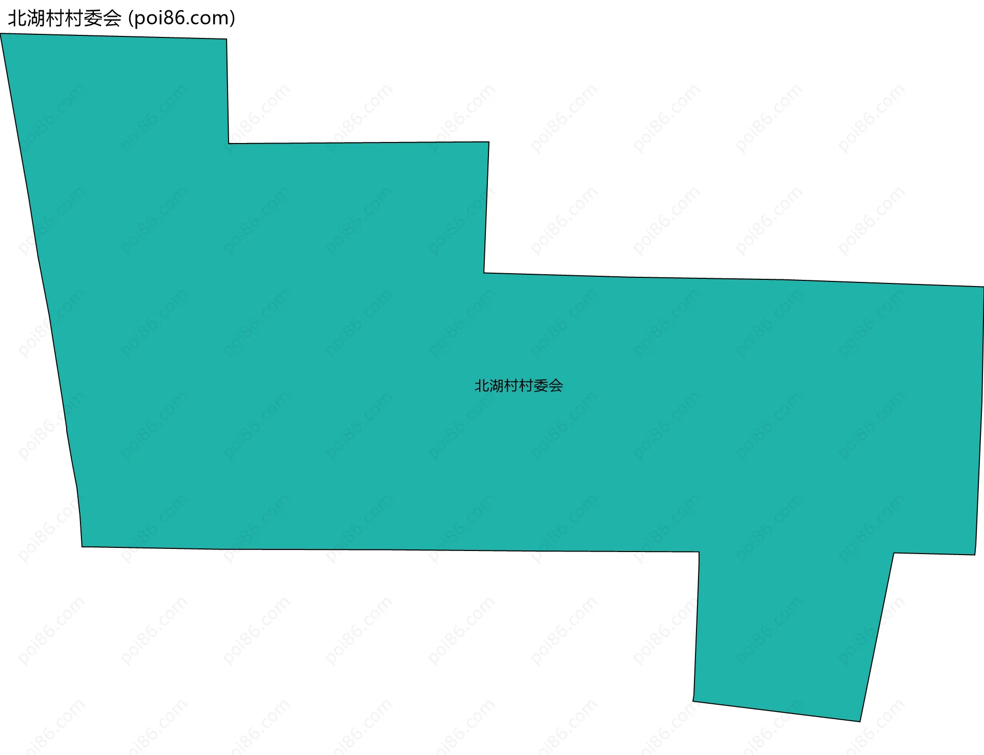 北湖村村委会边界地图