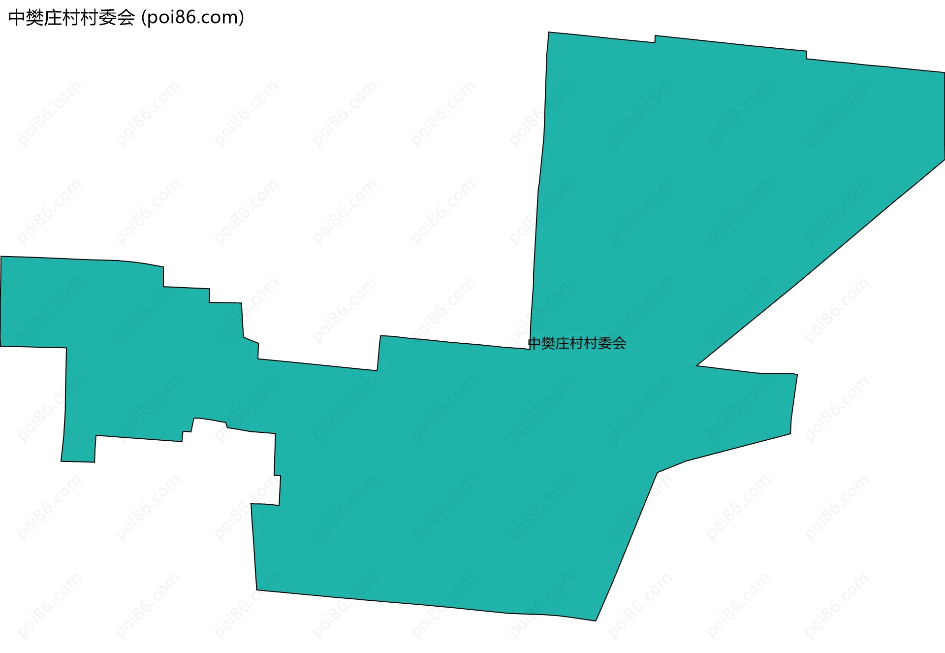 中樊庄村村委会边界地图