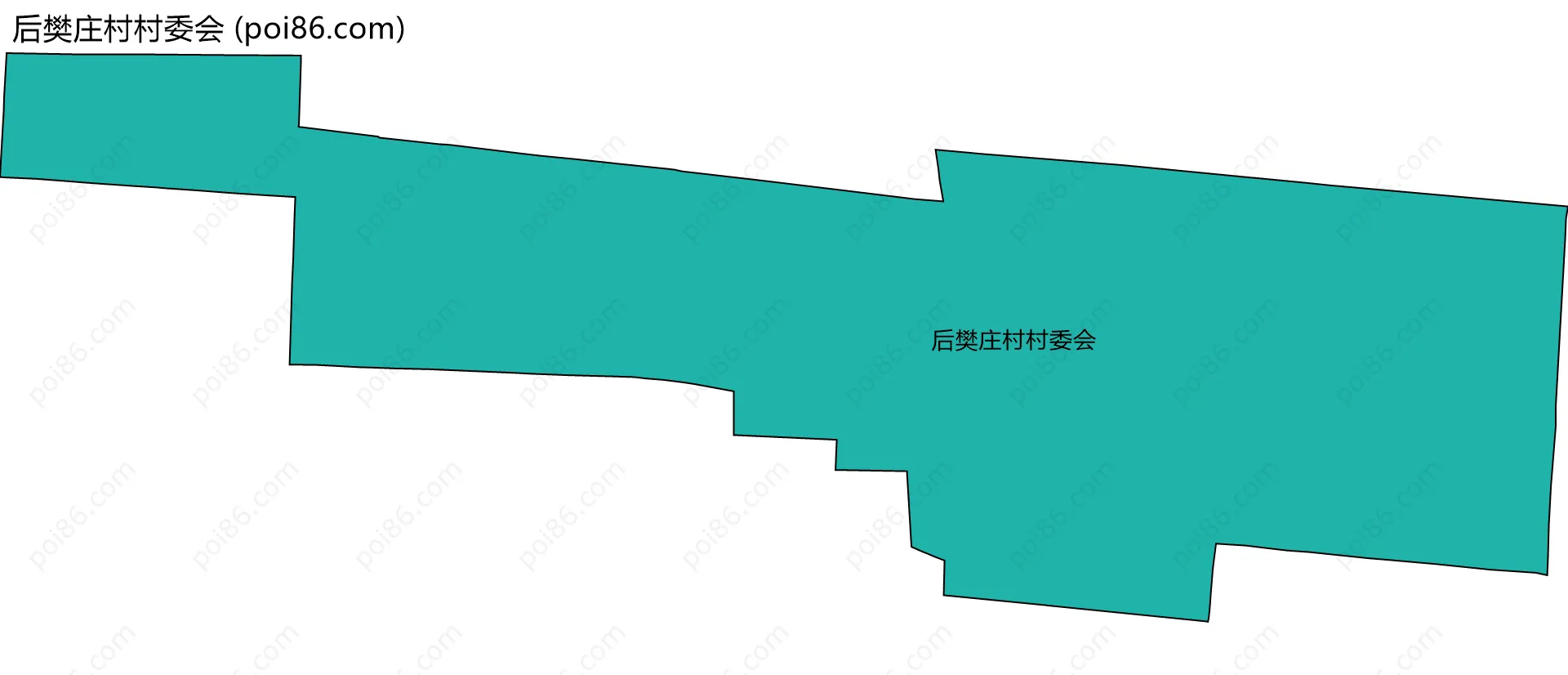 后樊庄村村委会边界地图