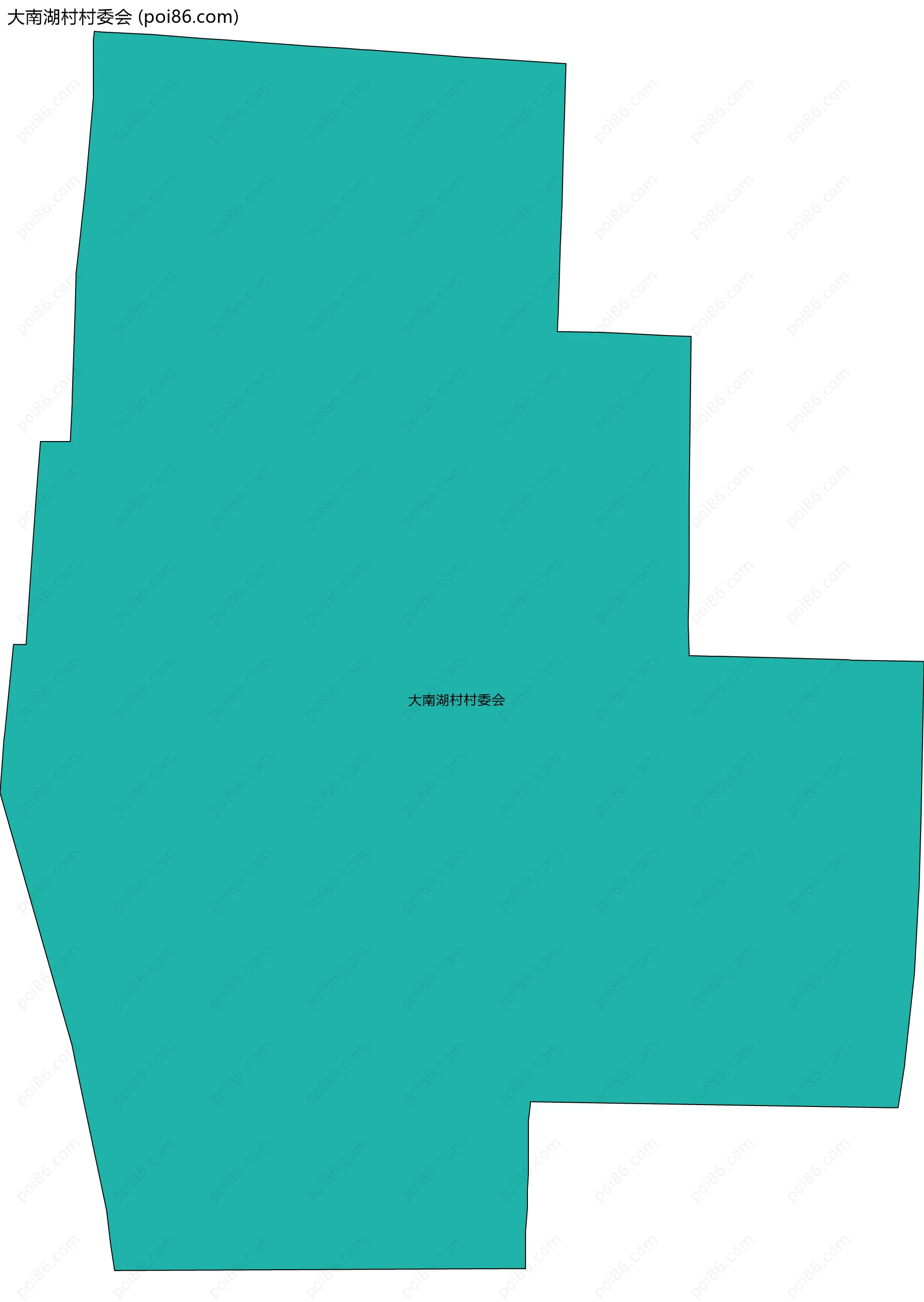 大南湖村村委会边界地图