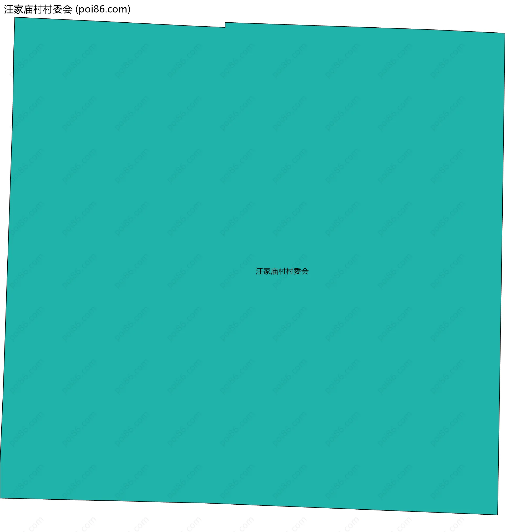 汪家庙村村委会边界地图