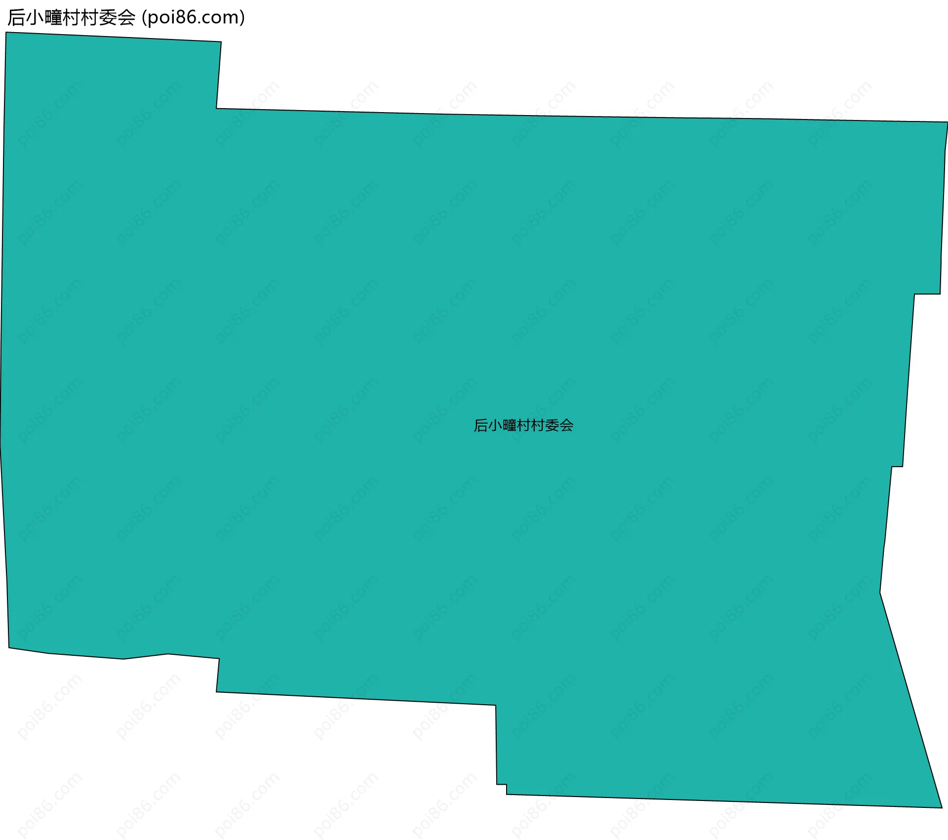 后小疃村村委会边界地图
