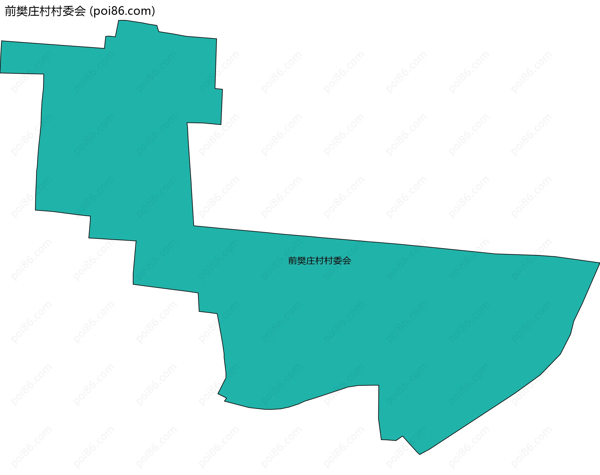 前樊庄村村委会边界地图