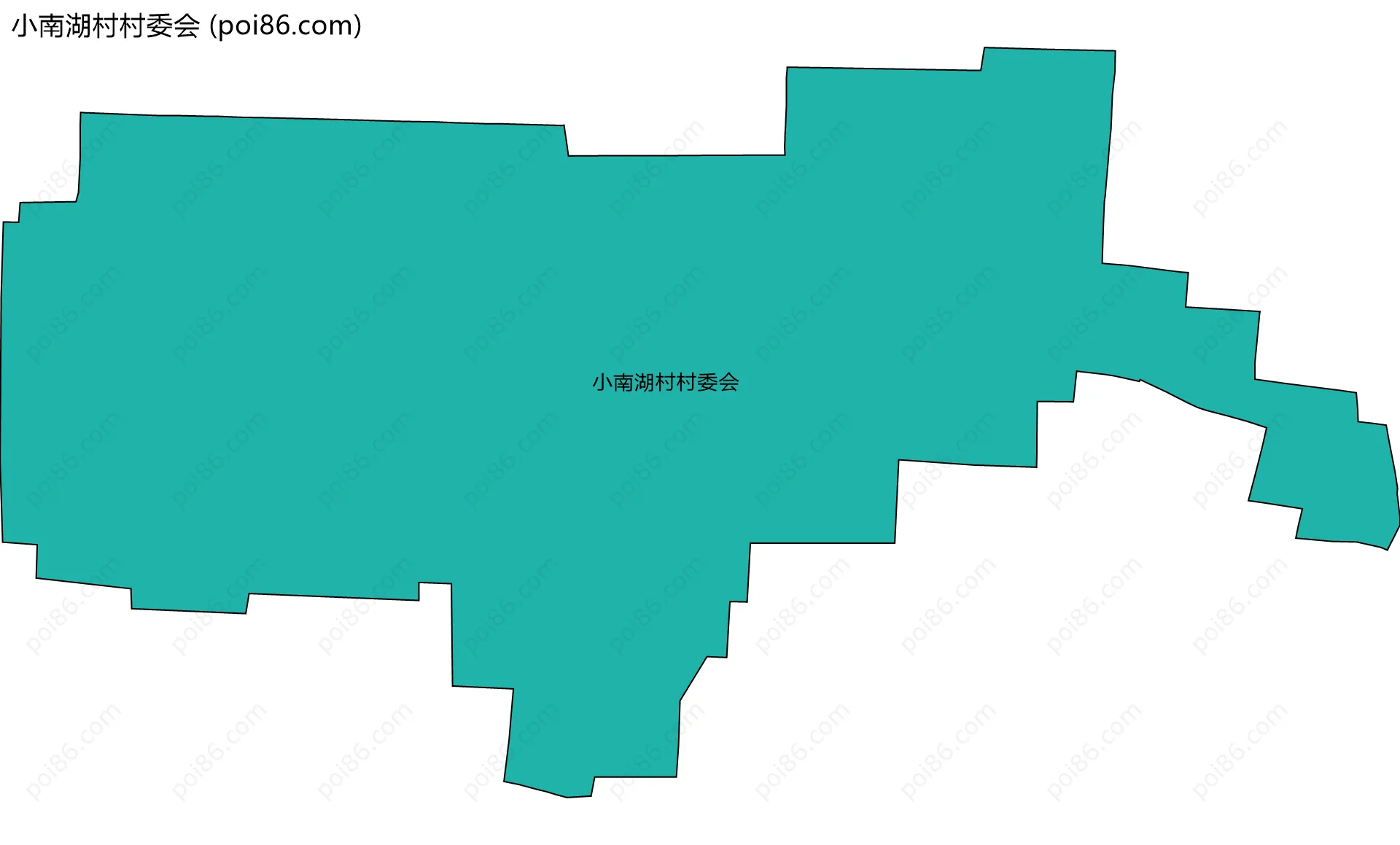 小南湖村村委会边界地图