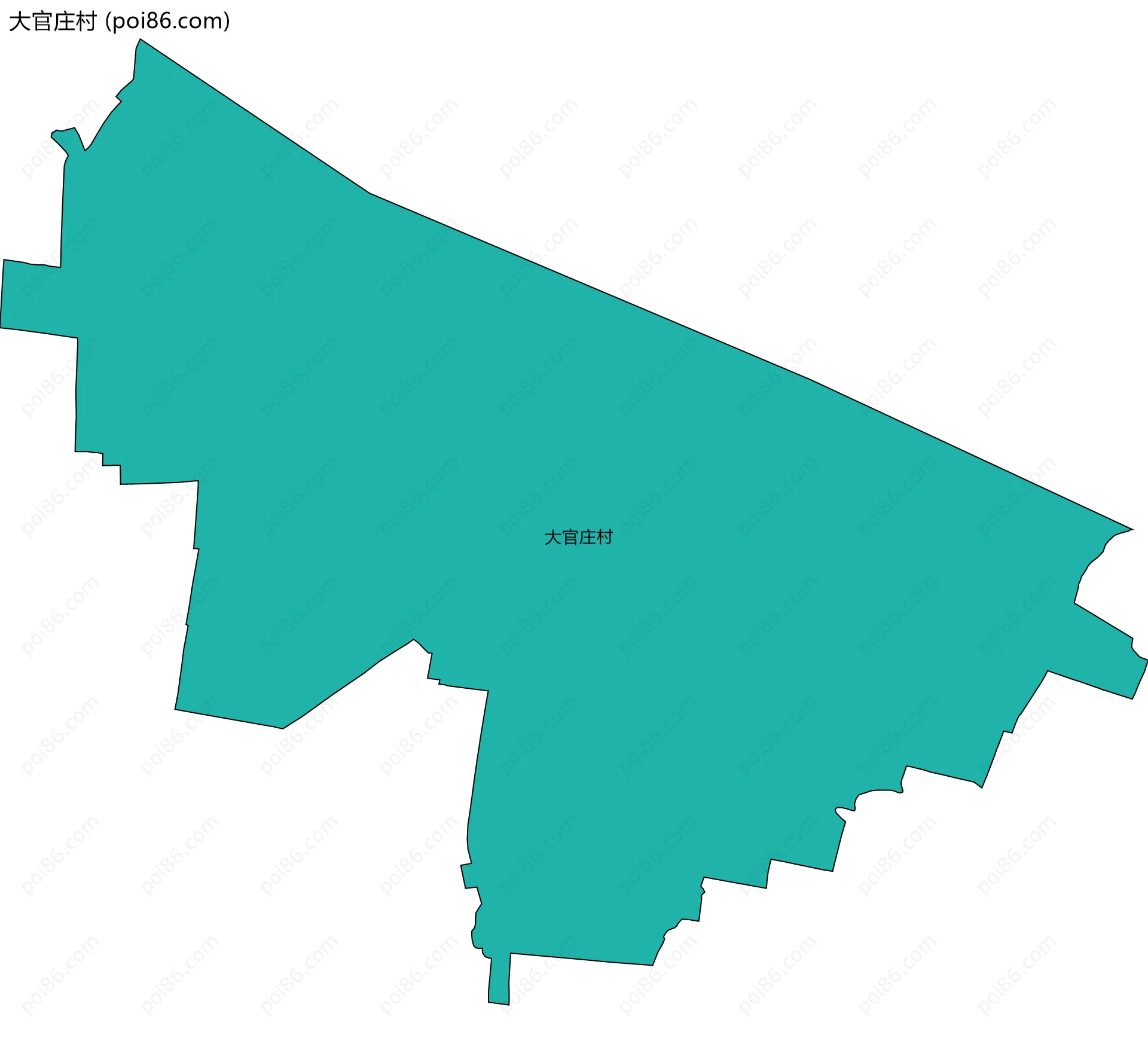 大官庄村边界地图