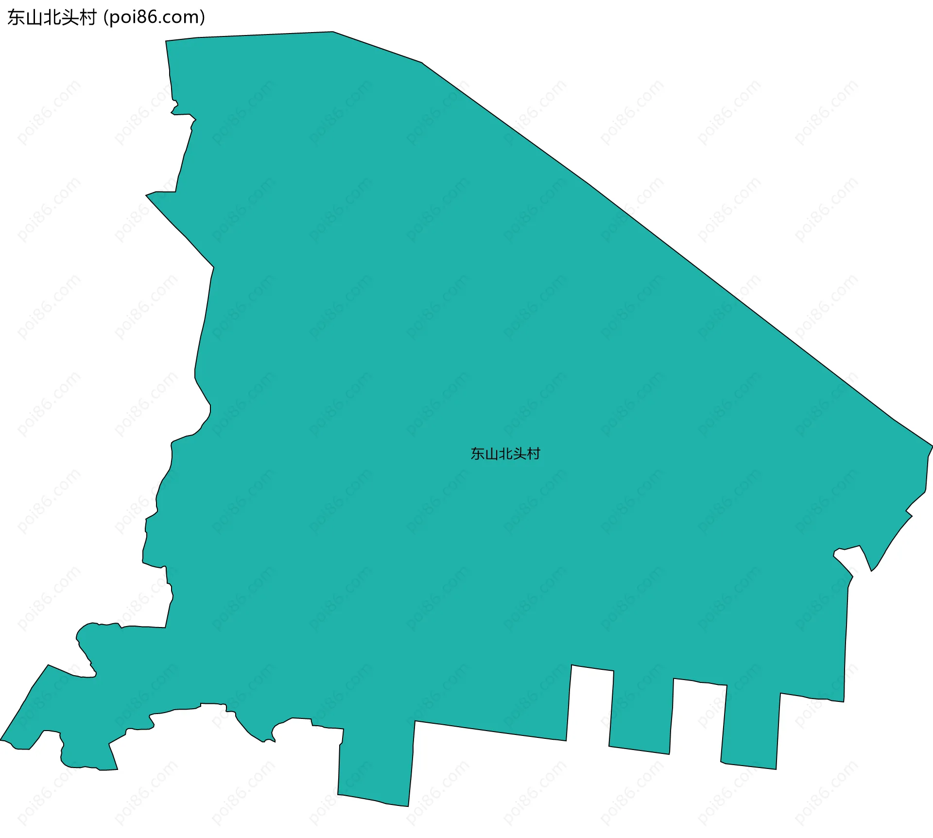 东山北头村边界地图