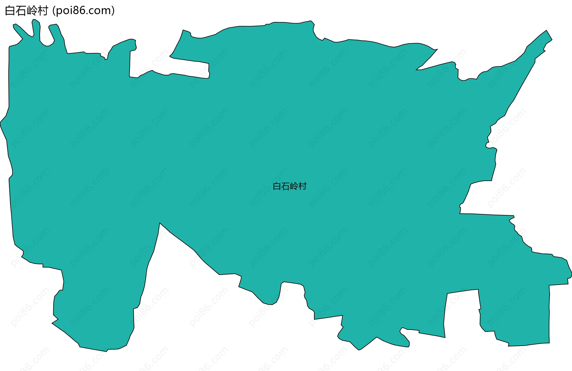 白石岭村边界地图
