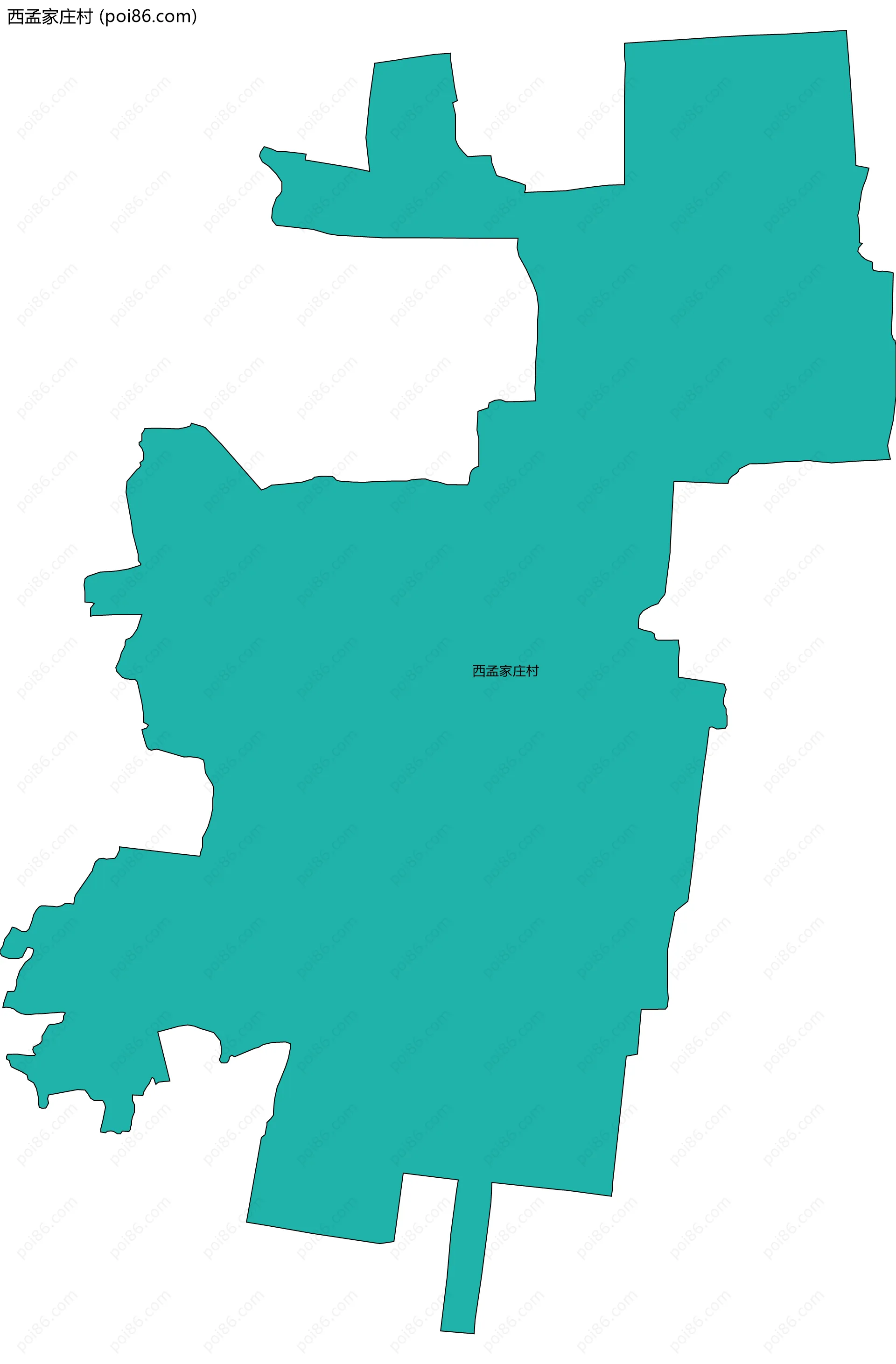 西孟家庄村边界地图
