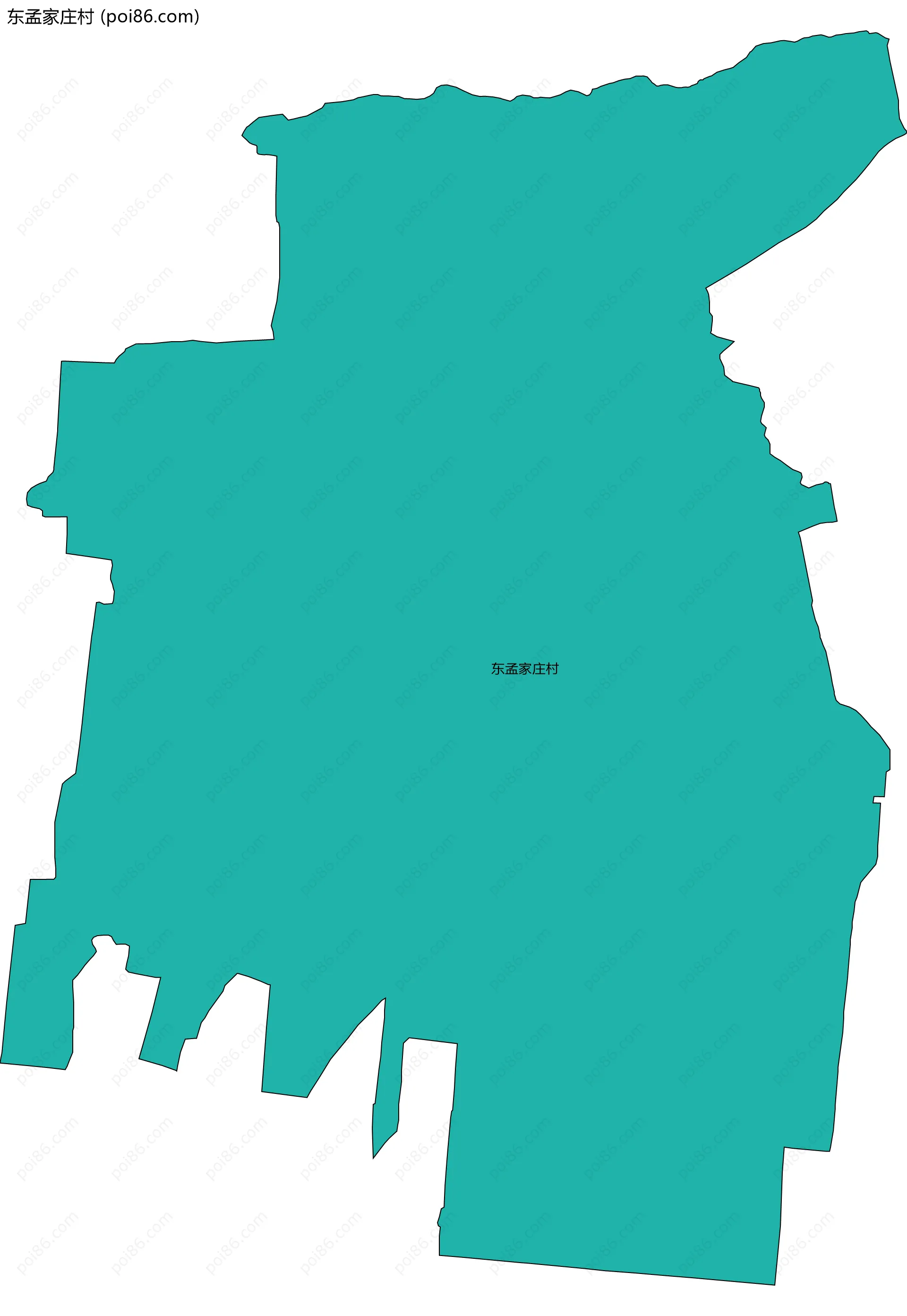 东孟家庄村边界地图