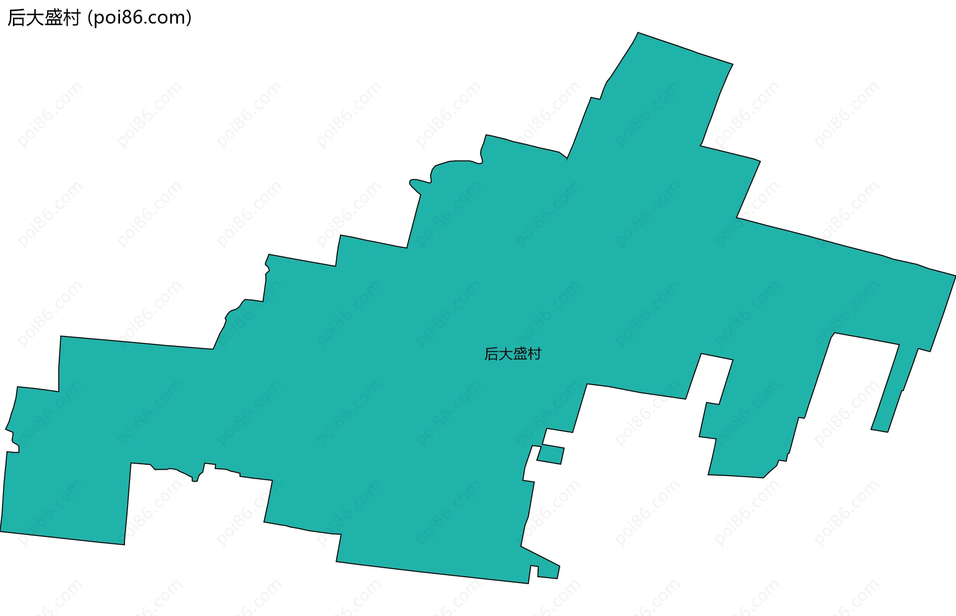 后大盛村边界地图
