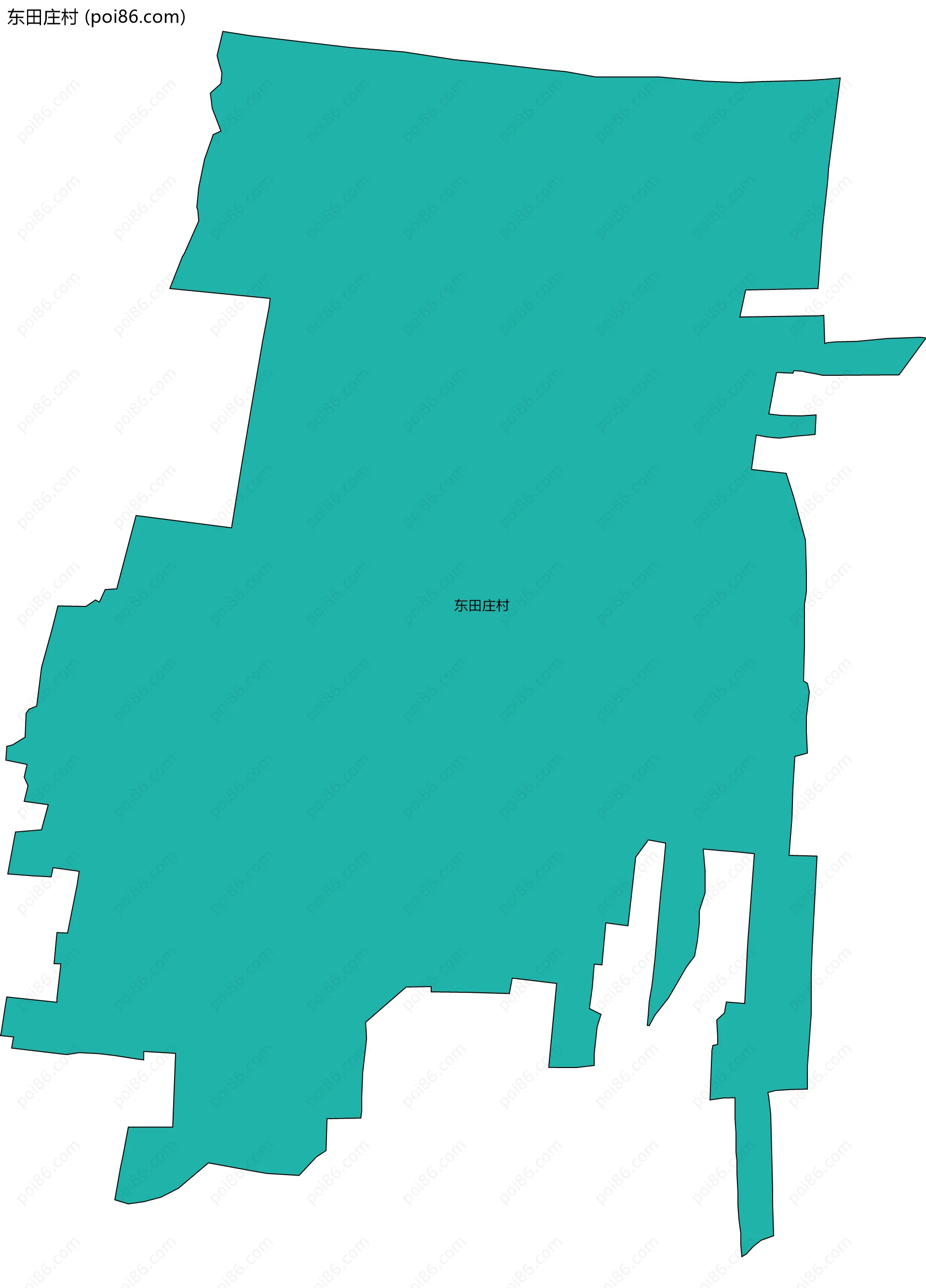东田庄村边界地图