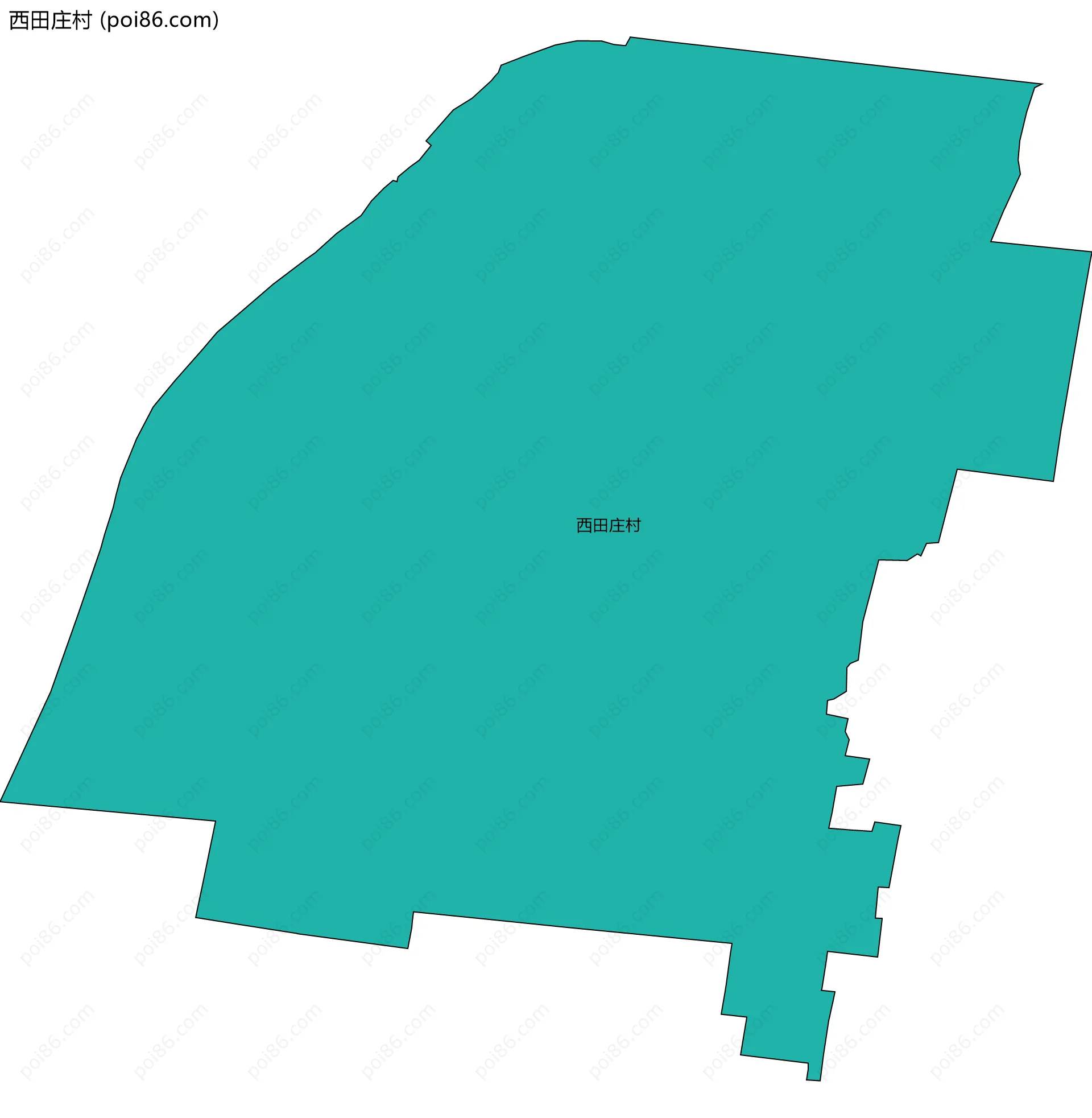 西田庄村边界地图