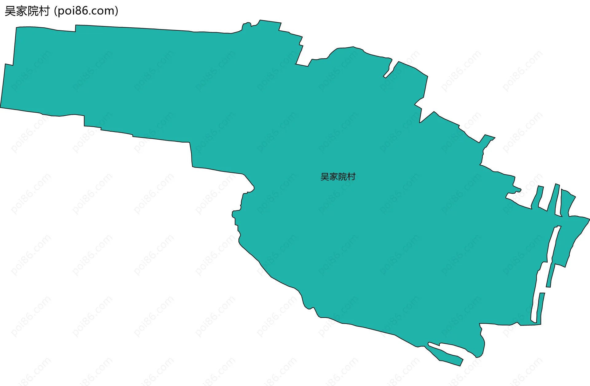 吴家院村边界地图